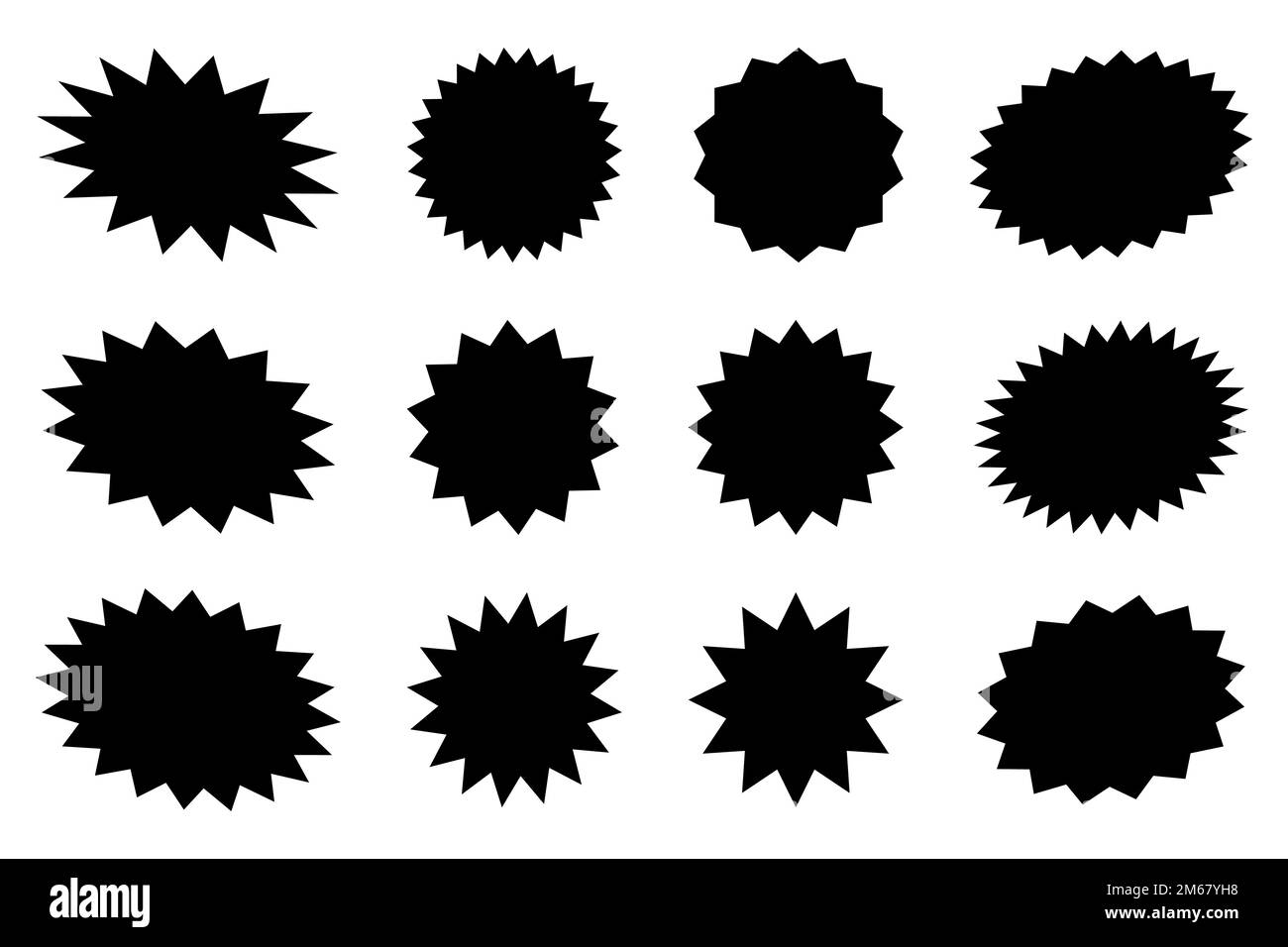 Sunburst promotion tag, starburst speech bubbles, bursting sticker ...