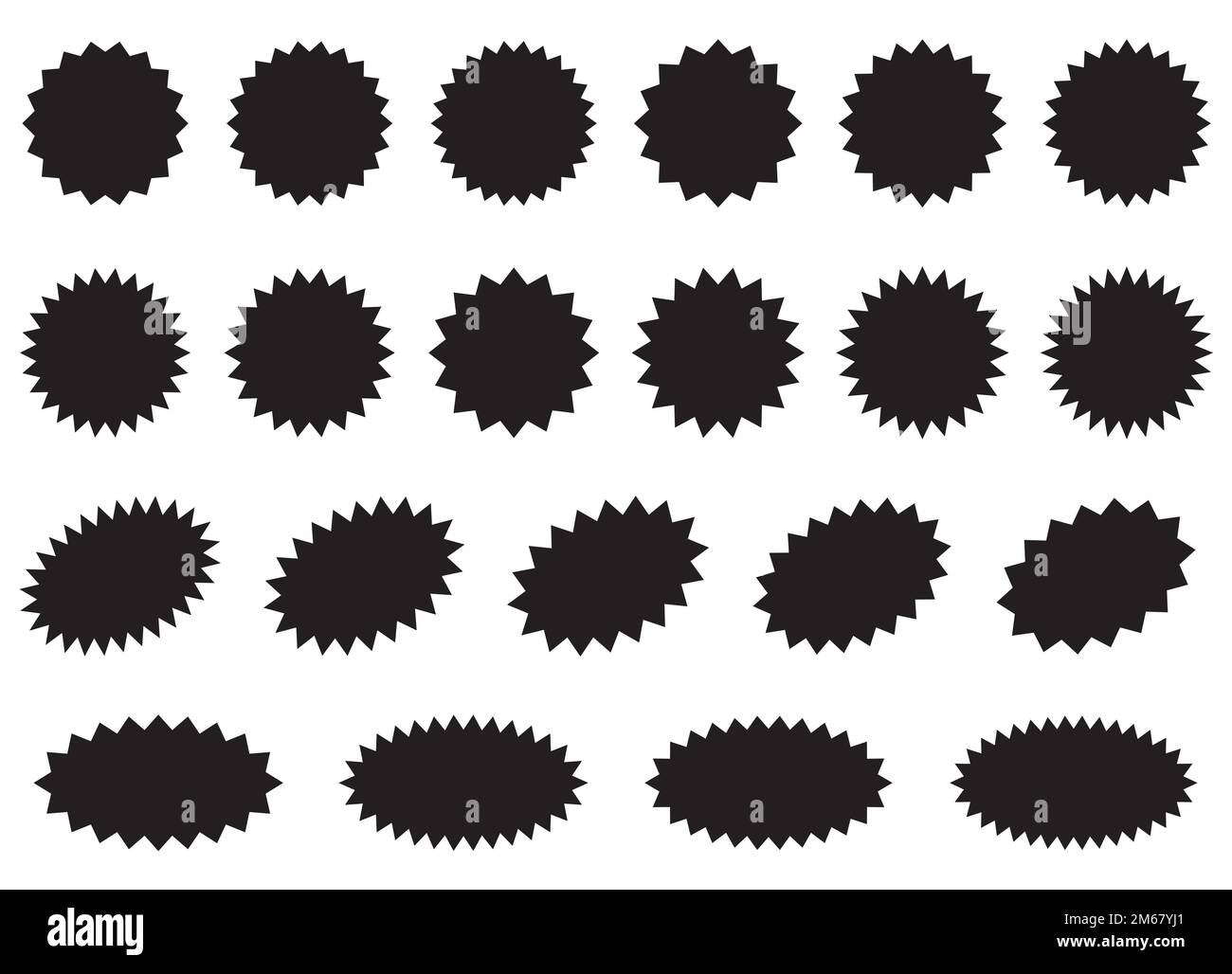 Sunburst promotion tag, starburst speech bubbles, bursting sticker ...