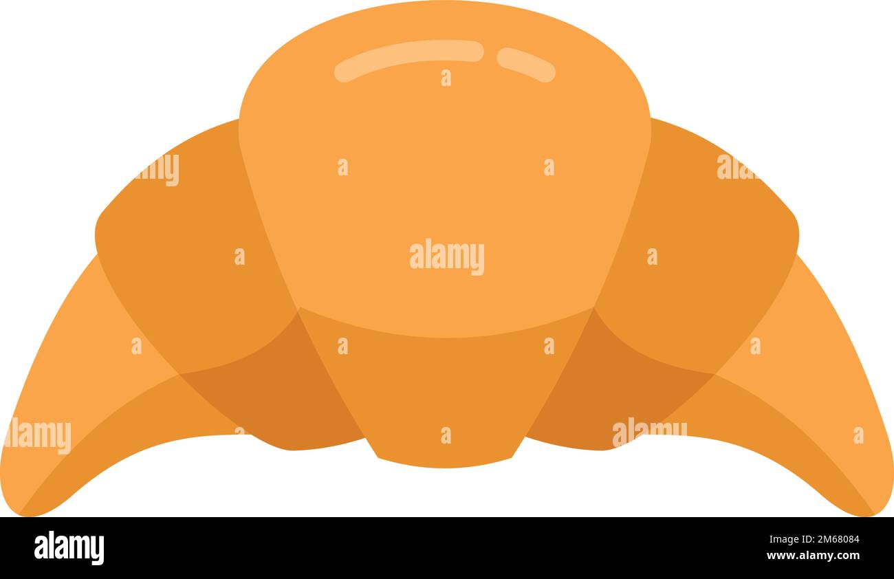 Croissant icon flat vector. Bread bakery. French breakfast isolated ...