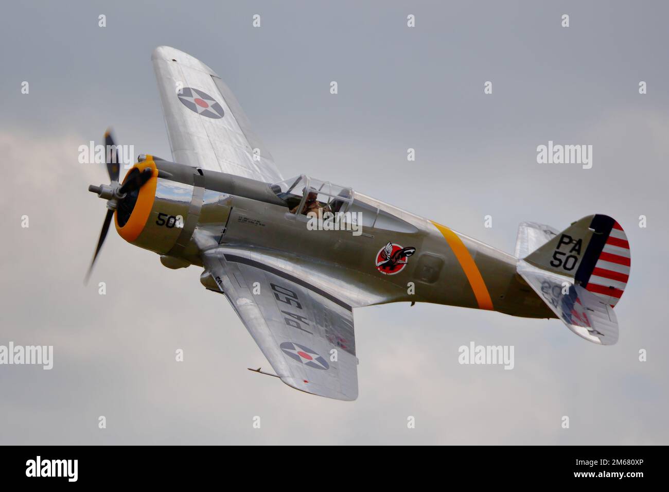Curtiss P36C Hawk PA-50 at Duxford Air Show, UK Stock Photo