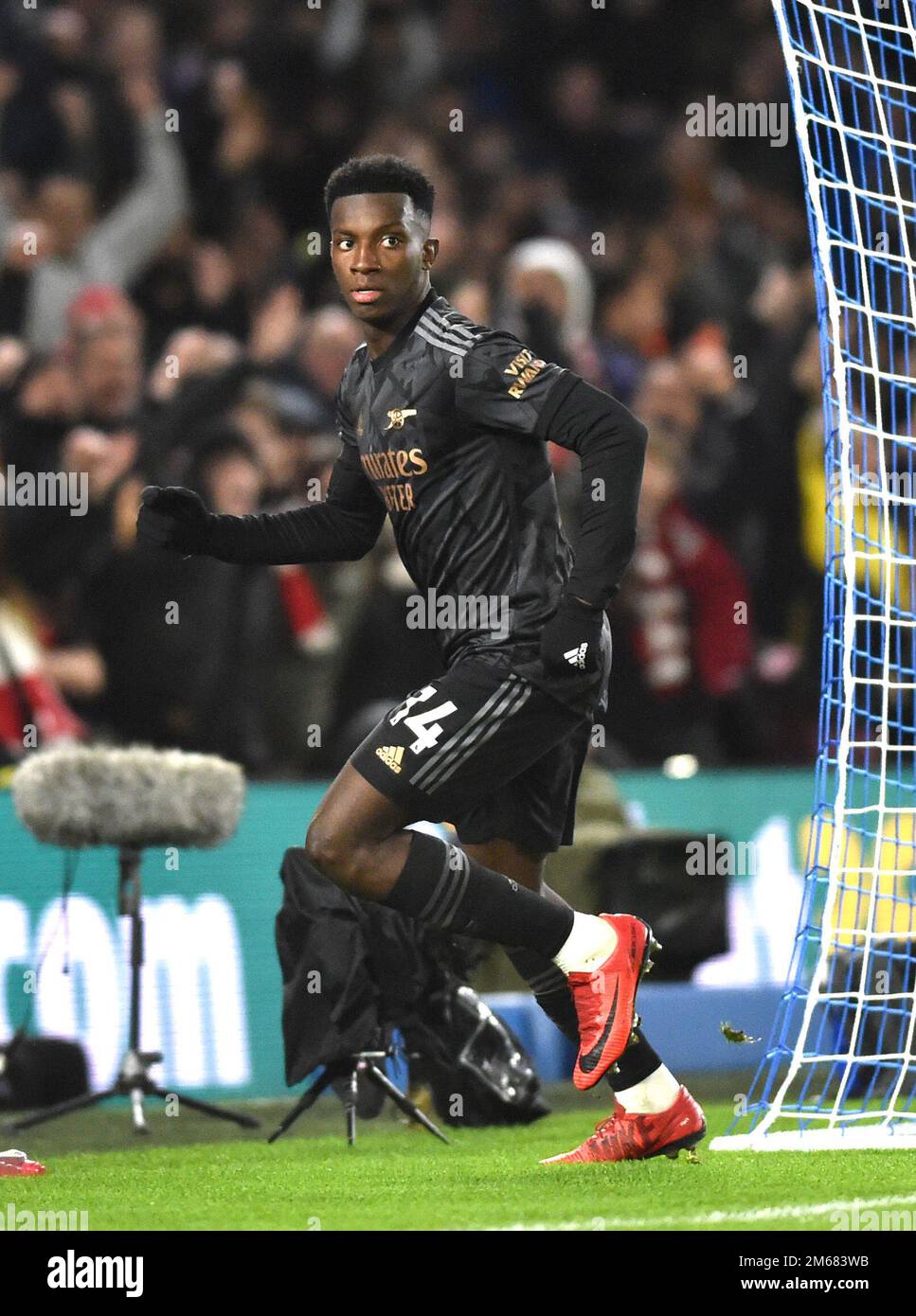 Eddie Nketiah of Arsenal during the Premier League match between Brighton & Hove Albion and  Arsenal at The American Express Community Stadium , Brighton , UK - 31st December 2022 Photo Simon Dack / Telephoto Images. Editorial use only. No merchandising. For Football images FA and Premier League restrictions apply inc. no internet/mobile usage without FAPL license - for details contact Football Dataco Stock Photo