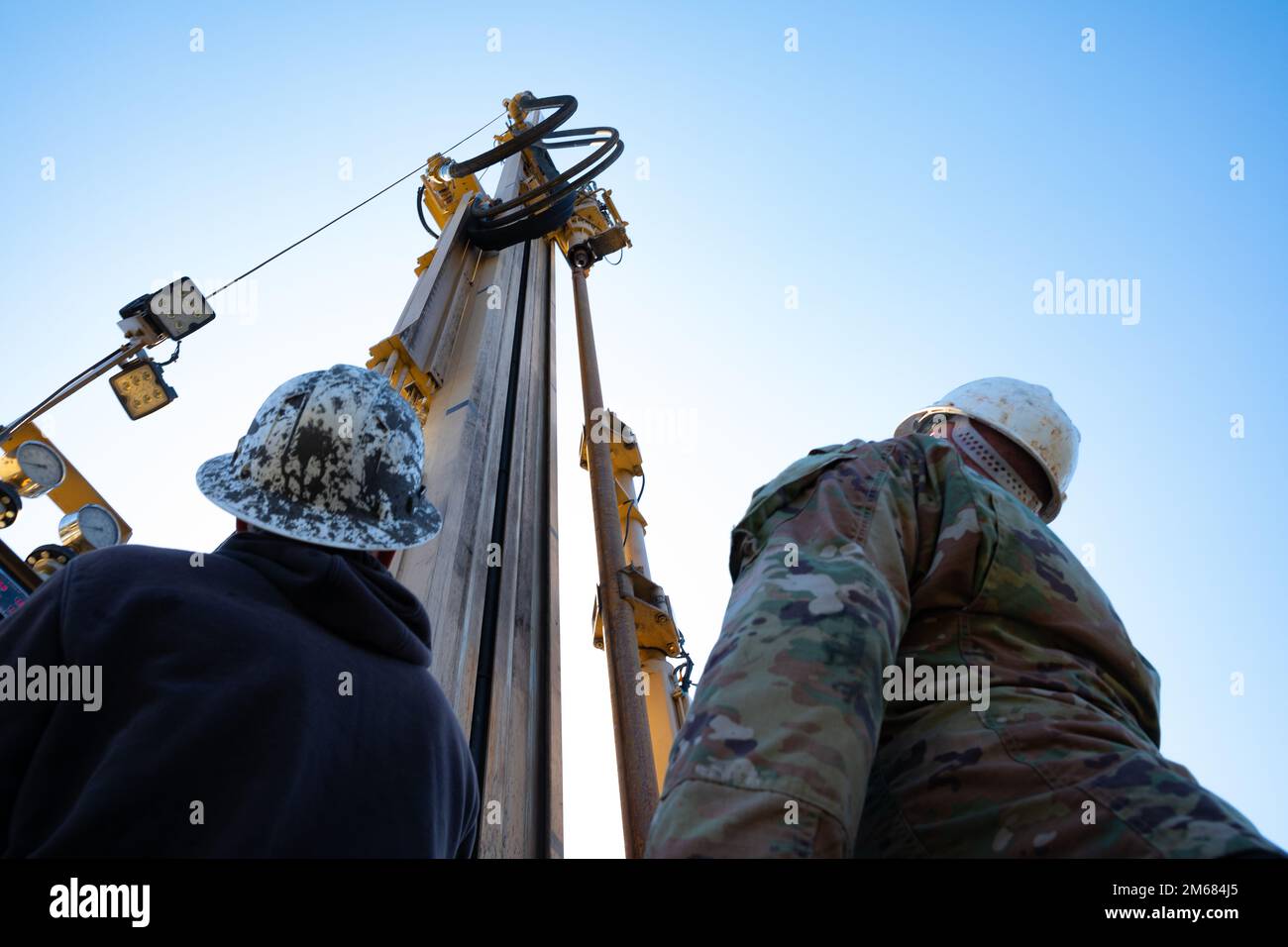U.S. Army Spc. Denize Pine, left, and U.S. Army Spc. Donald Grande ...