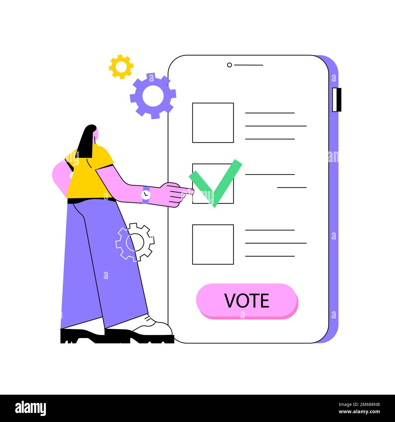 Electronic voting system Stock Vector Images - Alamy