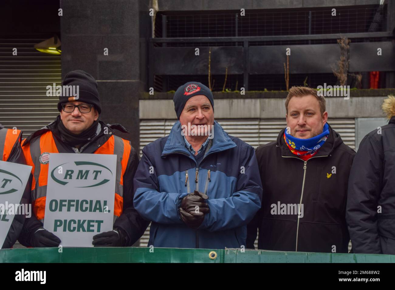 Mick Cheff Rmt London, UK. 3rd January 2023. RMT (Rail, Maritime and Transport workers ...