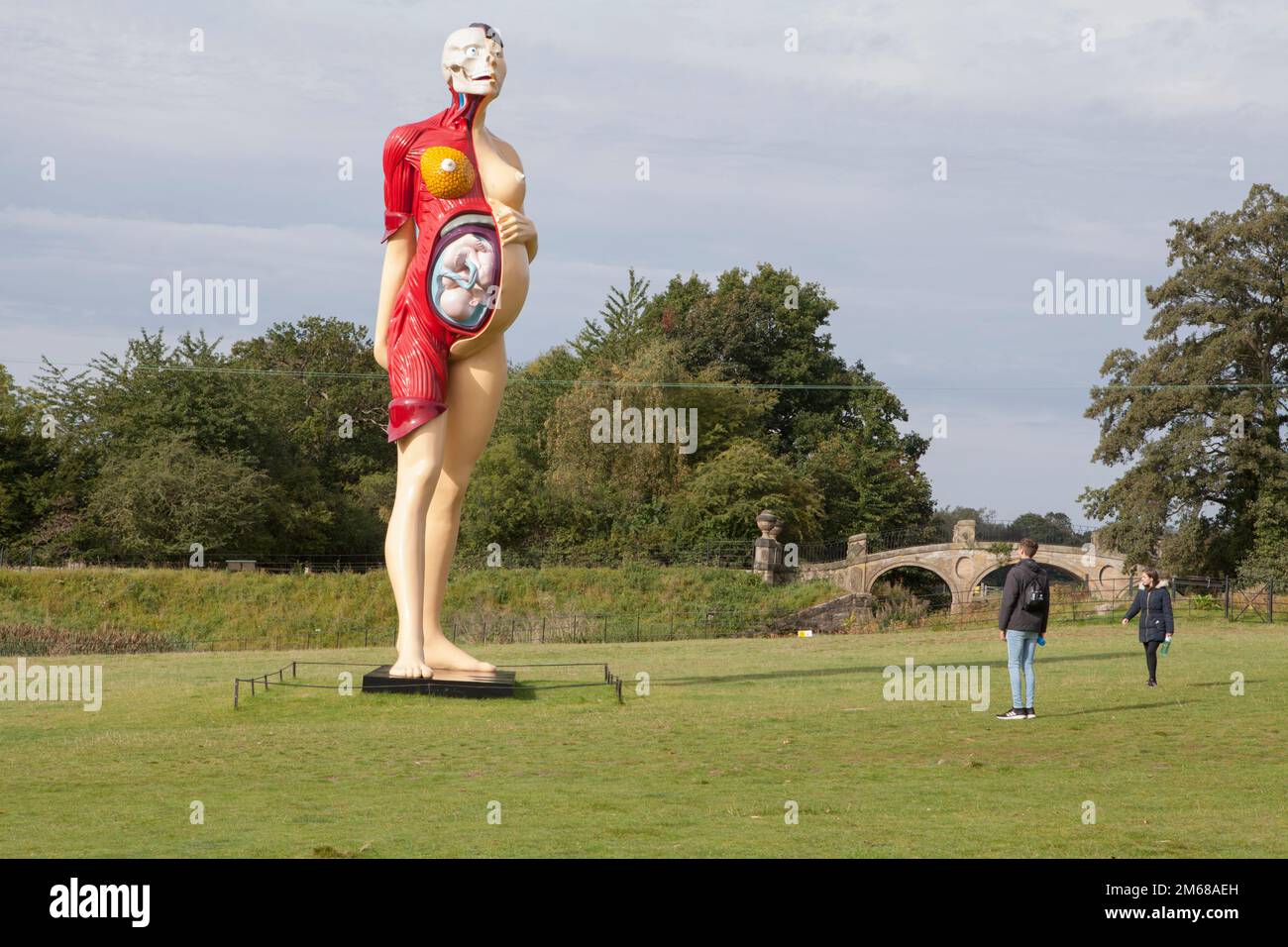 The Virgin Mother by artist Damien Hirst, here displayed at the Yorkshire Sculpture Park Stock Photo
