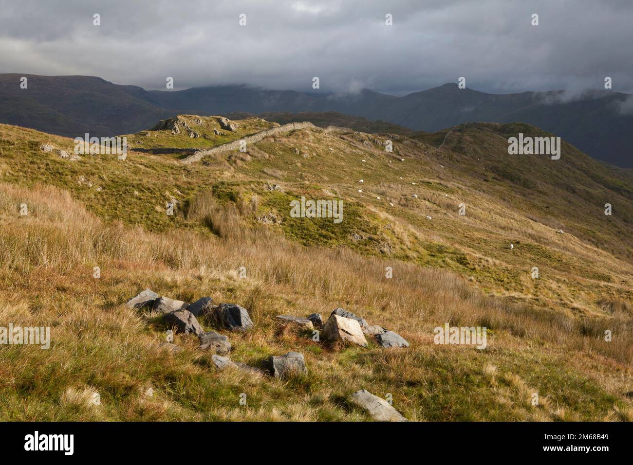 The summit of Wansfell Pike in the lake Dsitrict Stock Photo