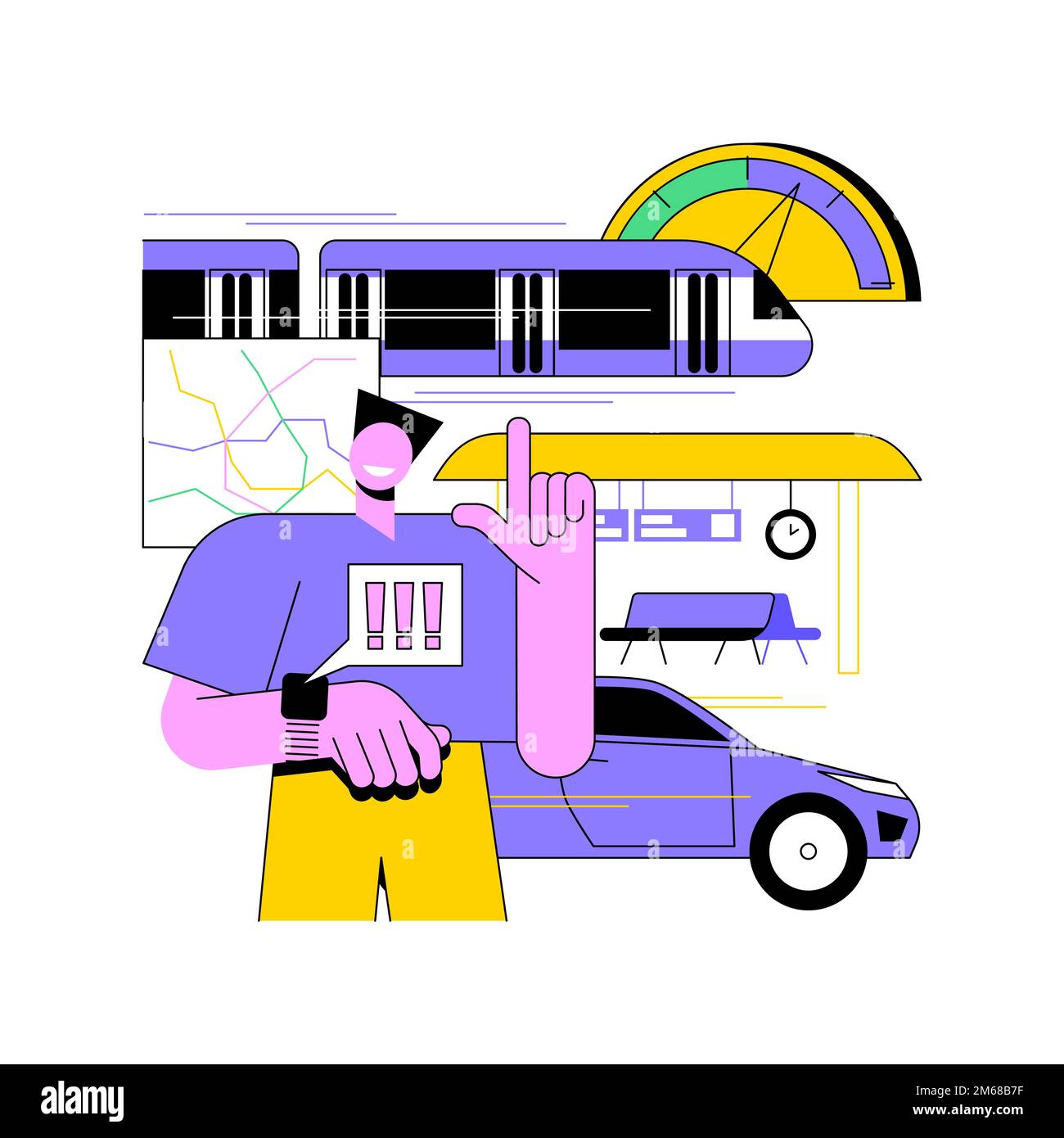 High-speed transport abstract concept vector illustration. High-speed ...