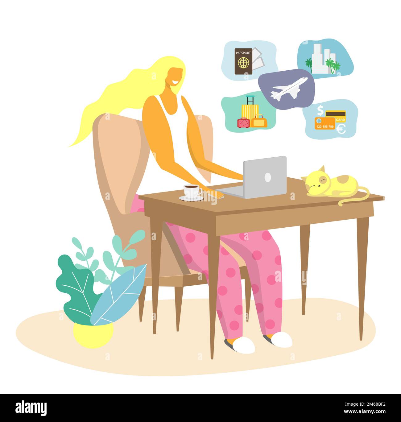 Travel planning vector flat style design illustration Stock Vector ...