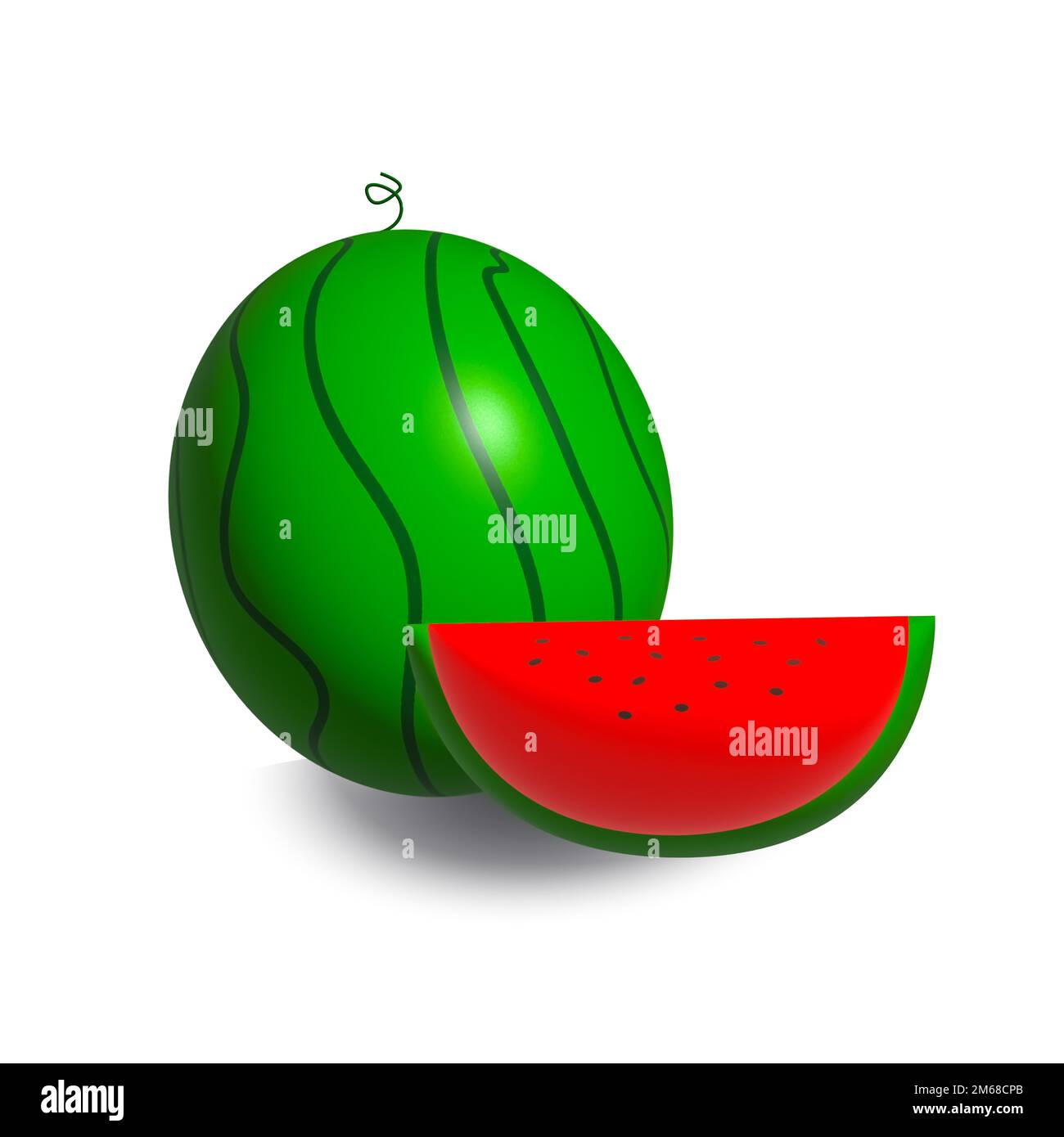 Cartoon watermelon slice hi-res stock photography and images - Alamy