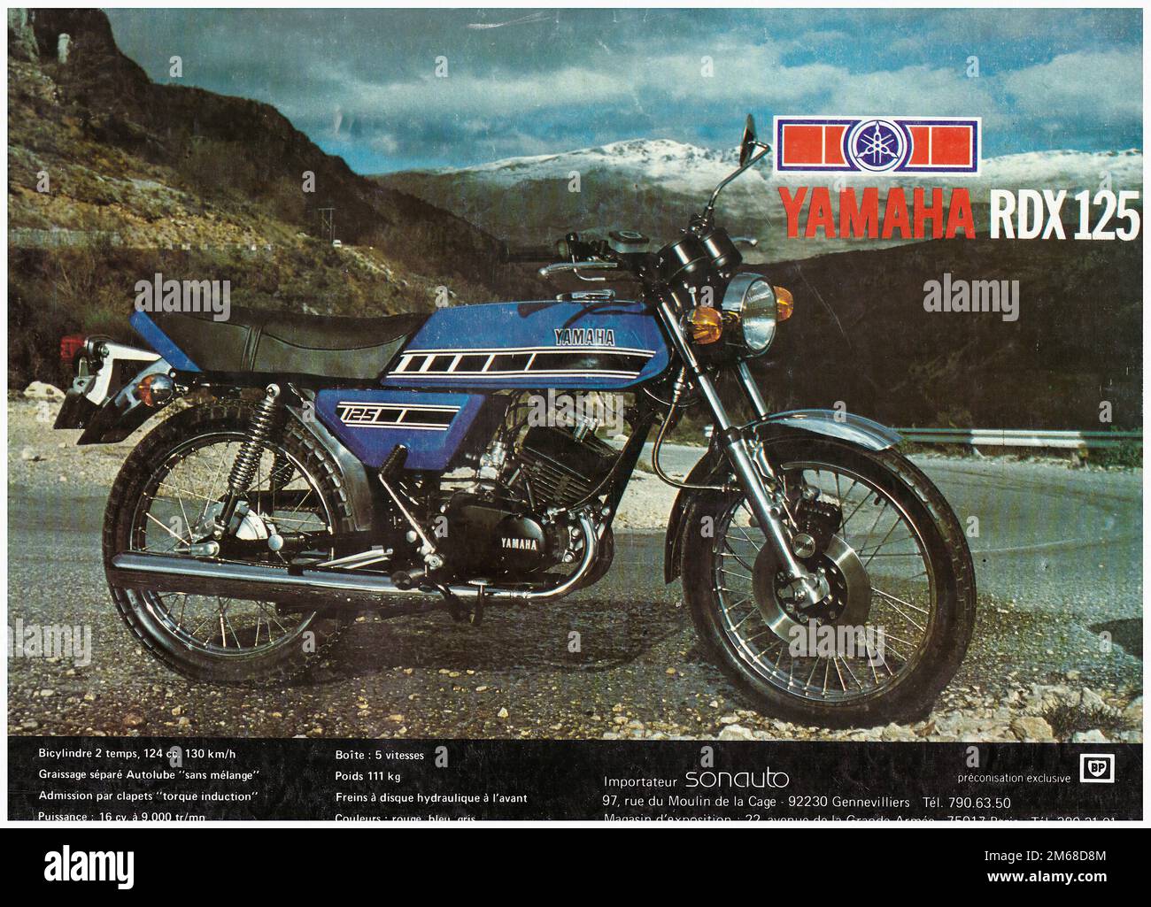 YAMAHA RDX 125 - Vintage Motorcycle Advertising Stock Photo - Alamy