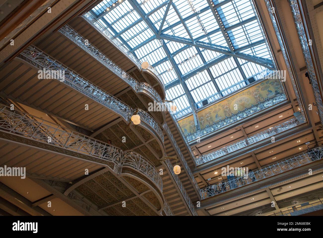 La Samaritaine is a large department store in Paris, recently renovated to include both Art Deco and Art Nouveau details in a contemporary design Stock Photo