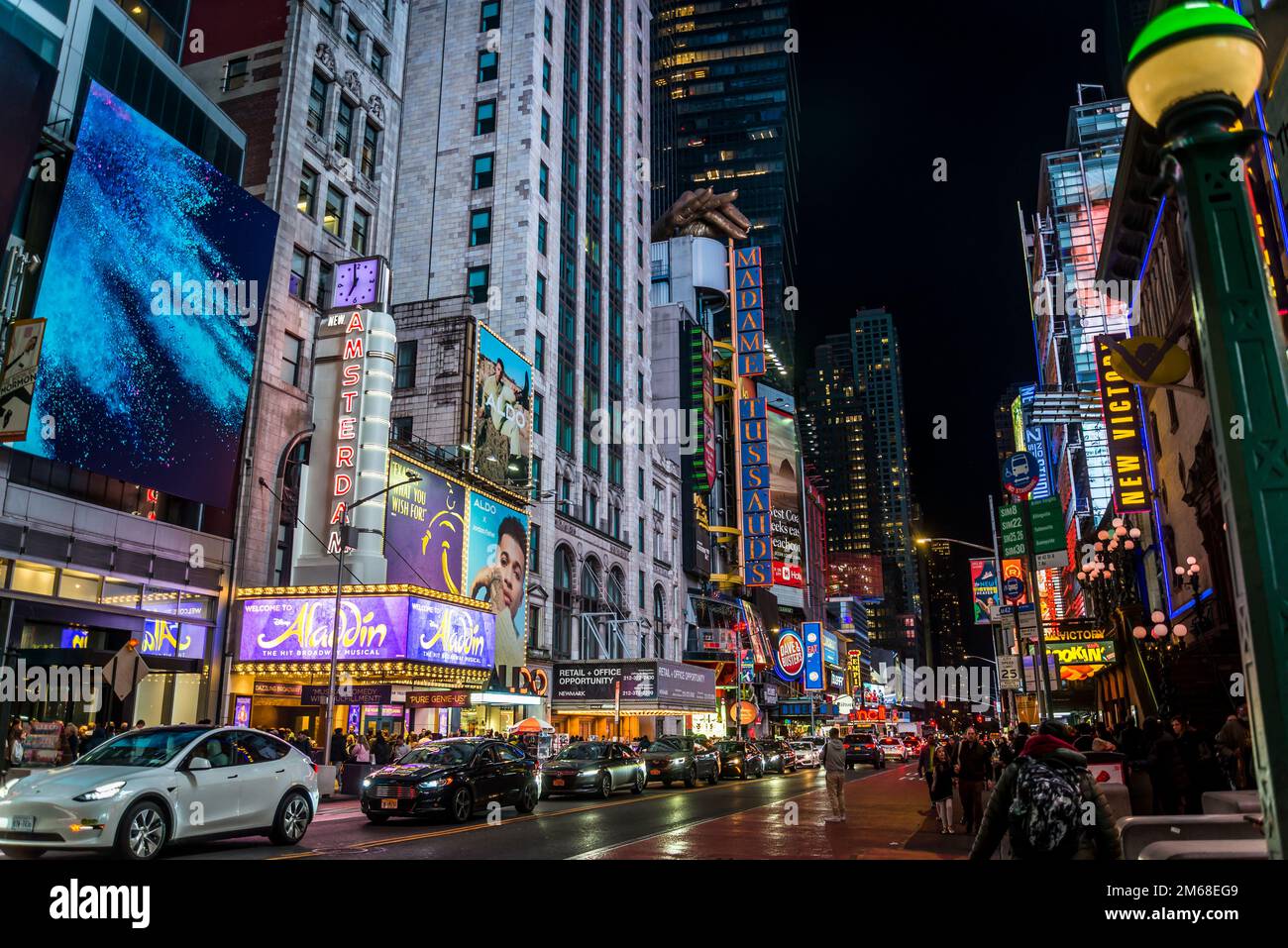 Theatres And Entertainment Venues On 42nd Street Between Broadway And Times Square At Night New 6569