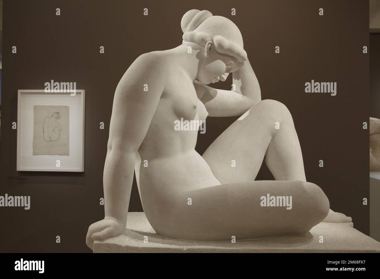 Sculpture by Aristide Maillol during a 2022 exhibition in Musée d'Orsay in Paris Stock Photo