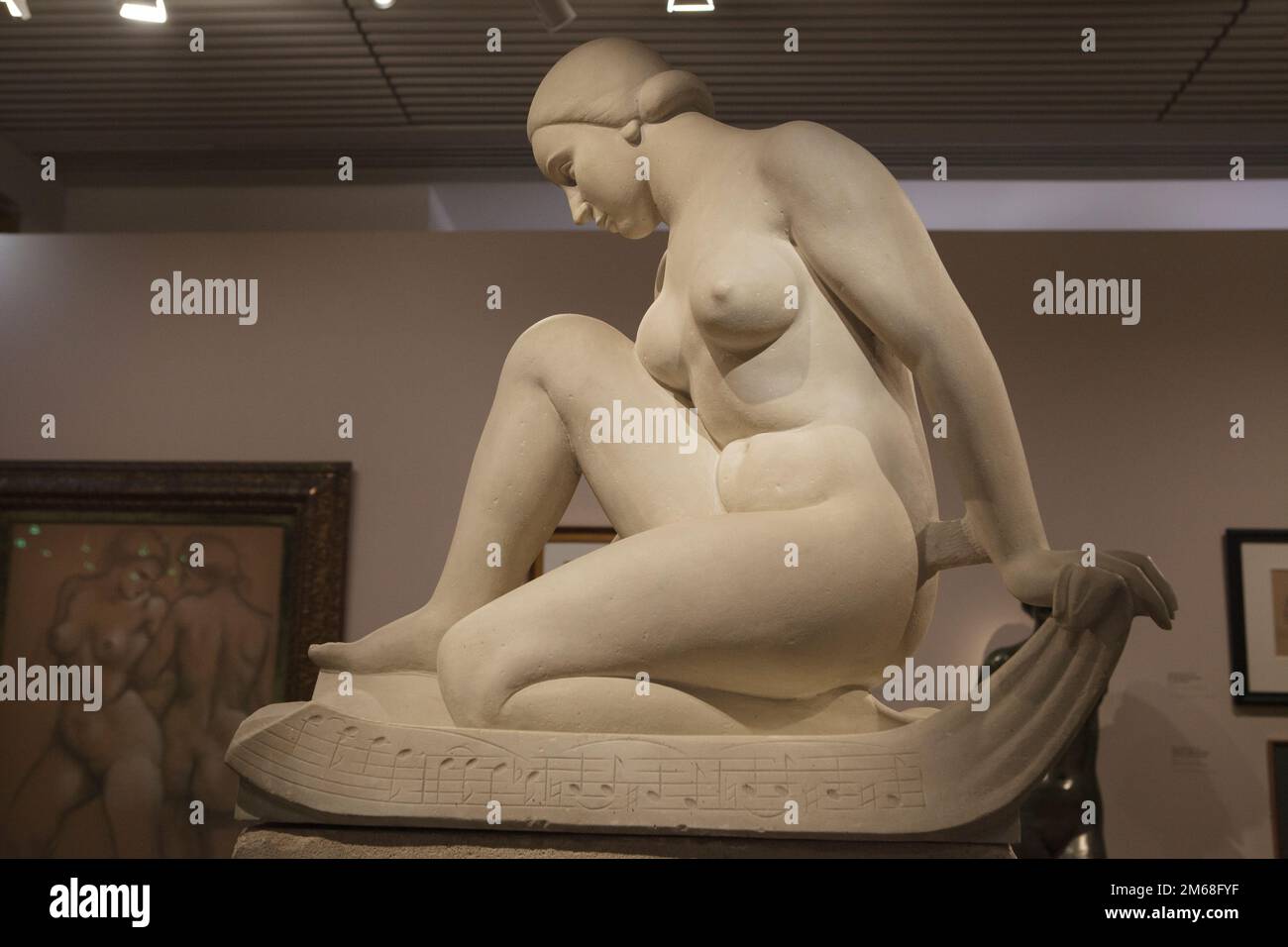 Sculpture by Aristide Maillol during a 2022 exhibition in Musée d'Orsay in Paris Stock Photo