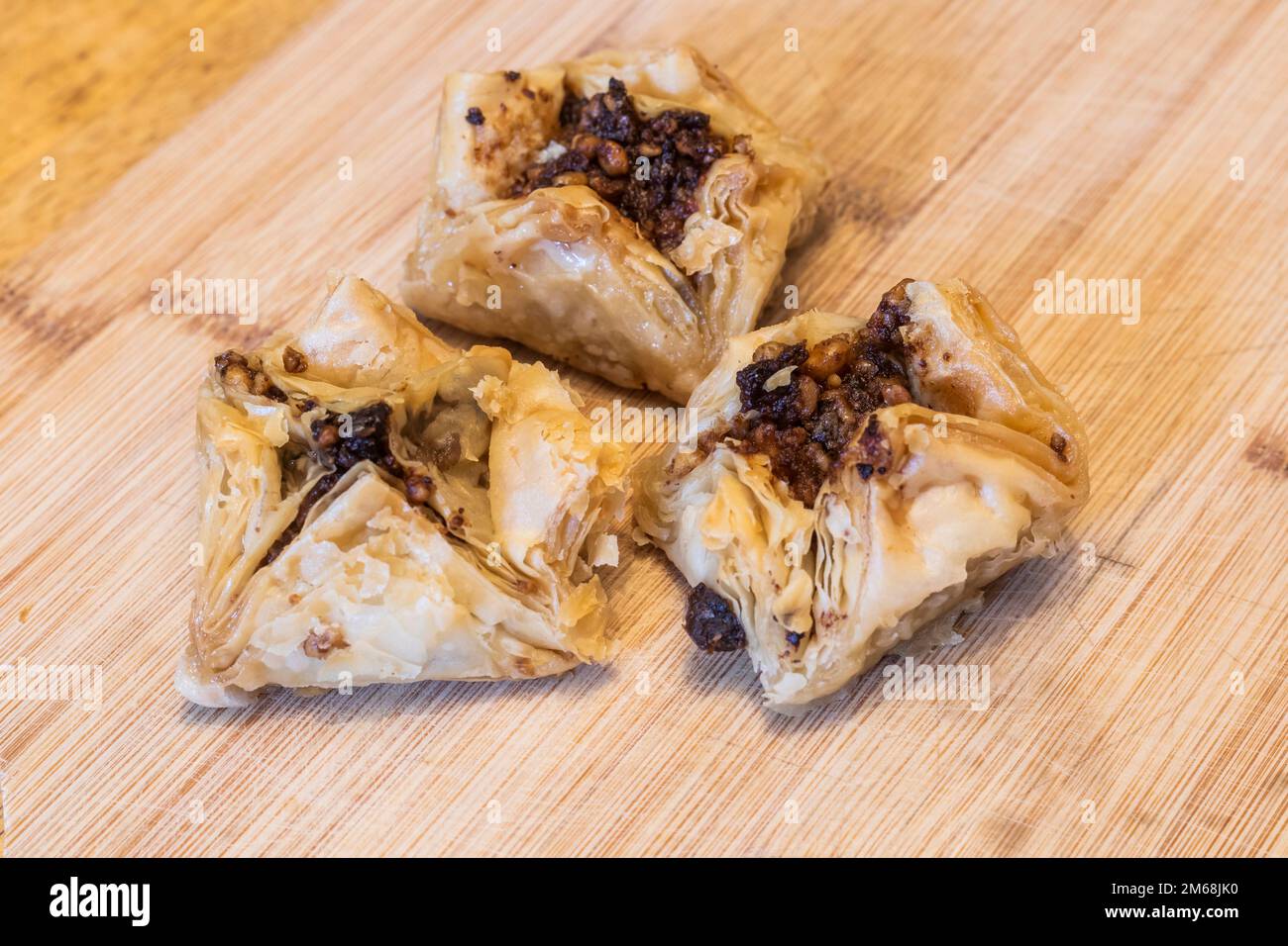 A sweet treat of Baklava, made from layers of filo pastry Stock Photo