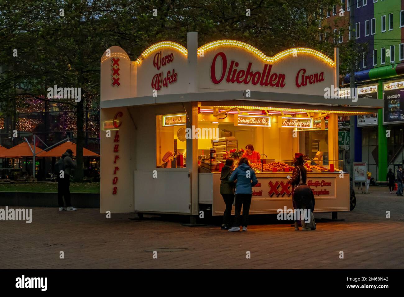 Amsterdam, Netherlands. November 2022. A typical Dutch pastry stand