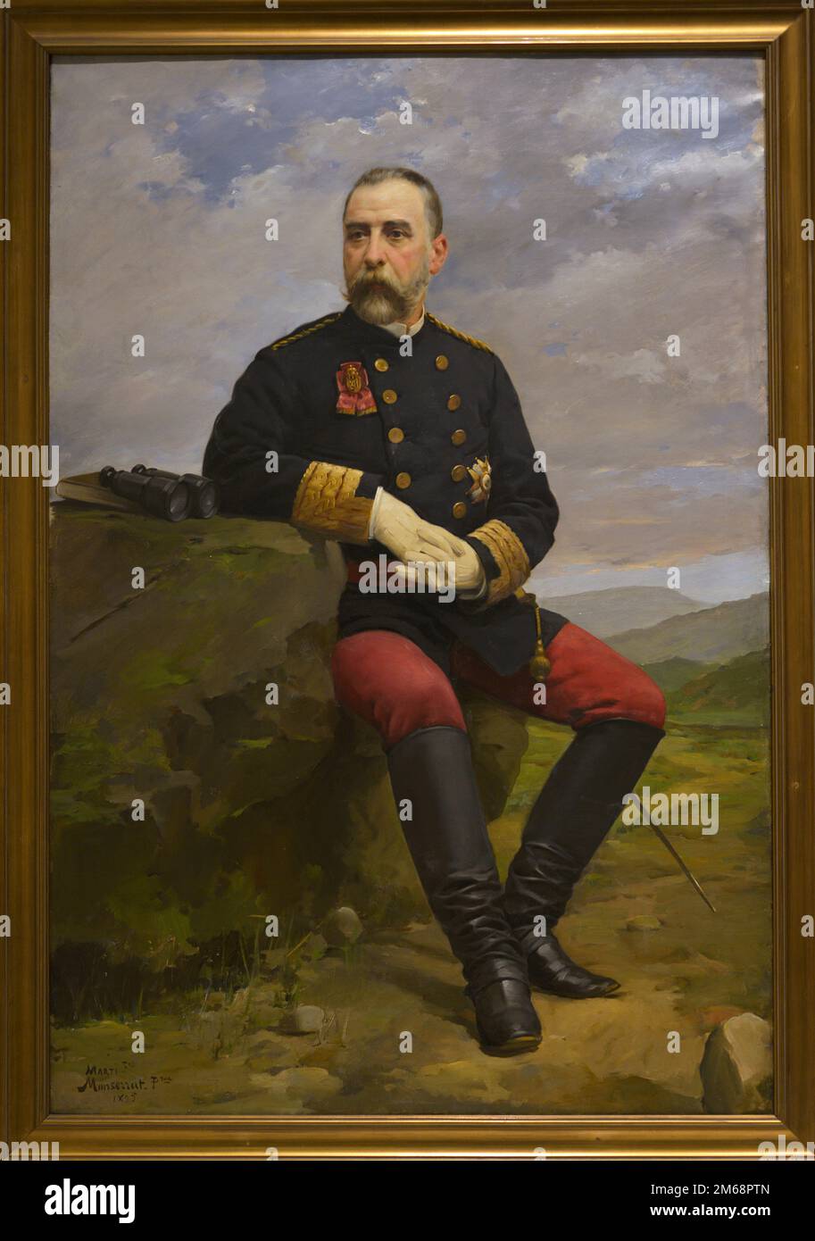 Ramon Blanco y Erenas (1833-1906). 1st Marquis of Peña Plata. Spanish military, last Captain-General of the island of Cuba. Portrait by F. Martin Montserrat in 1895. Oil on canvas. Army Museum. Toledo, Spain. Stock Photo