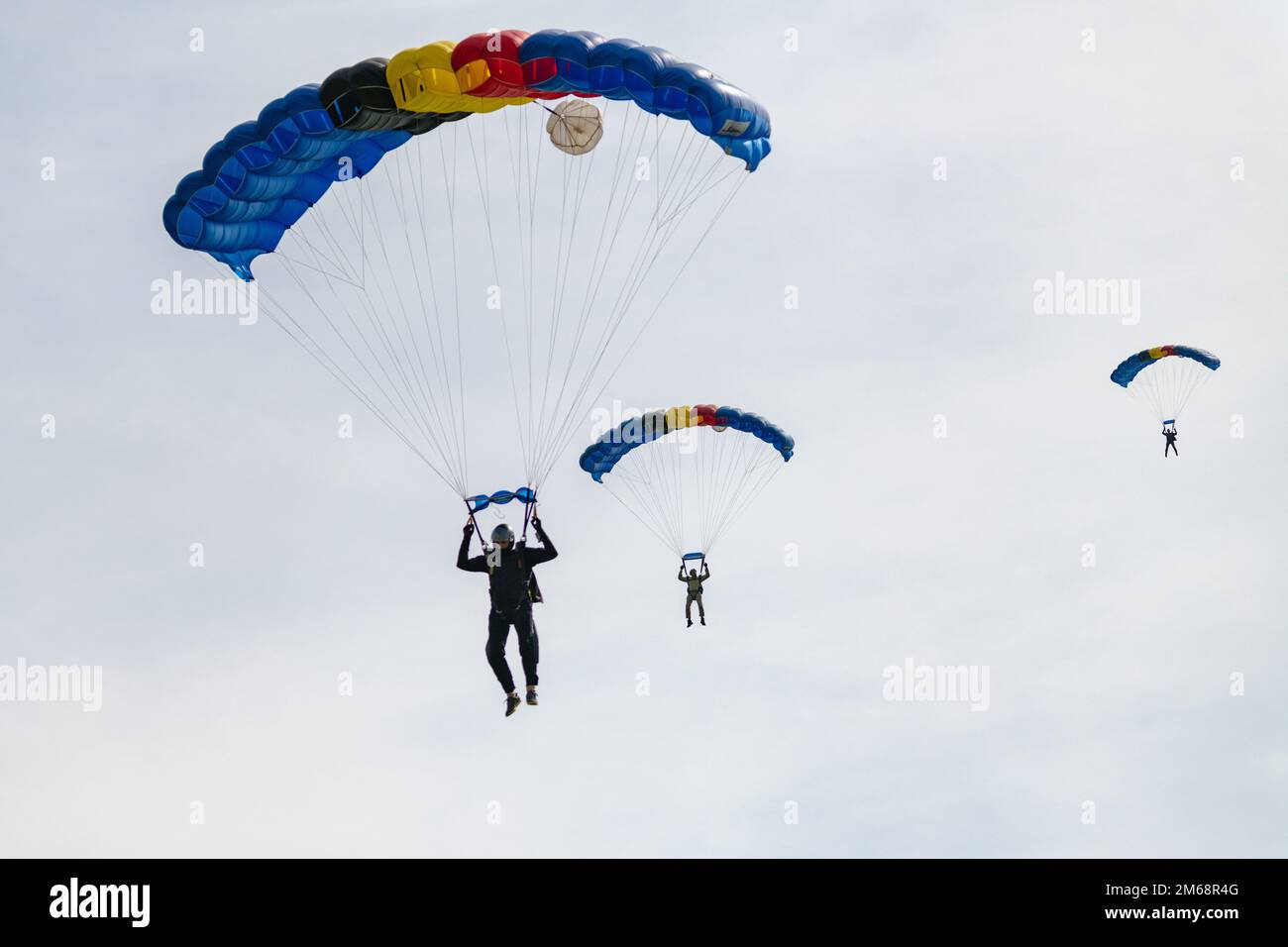 Belgian Paratroopers perform sustainment training freefall jumps under ...