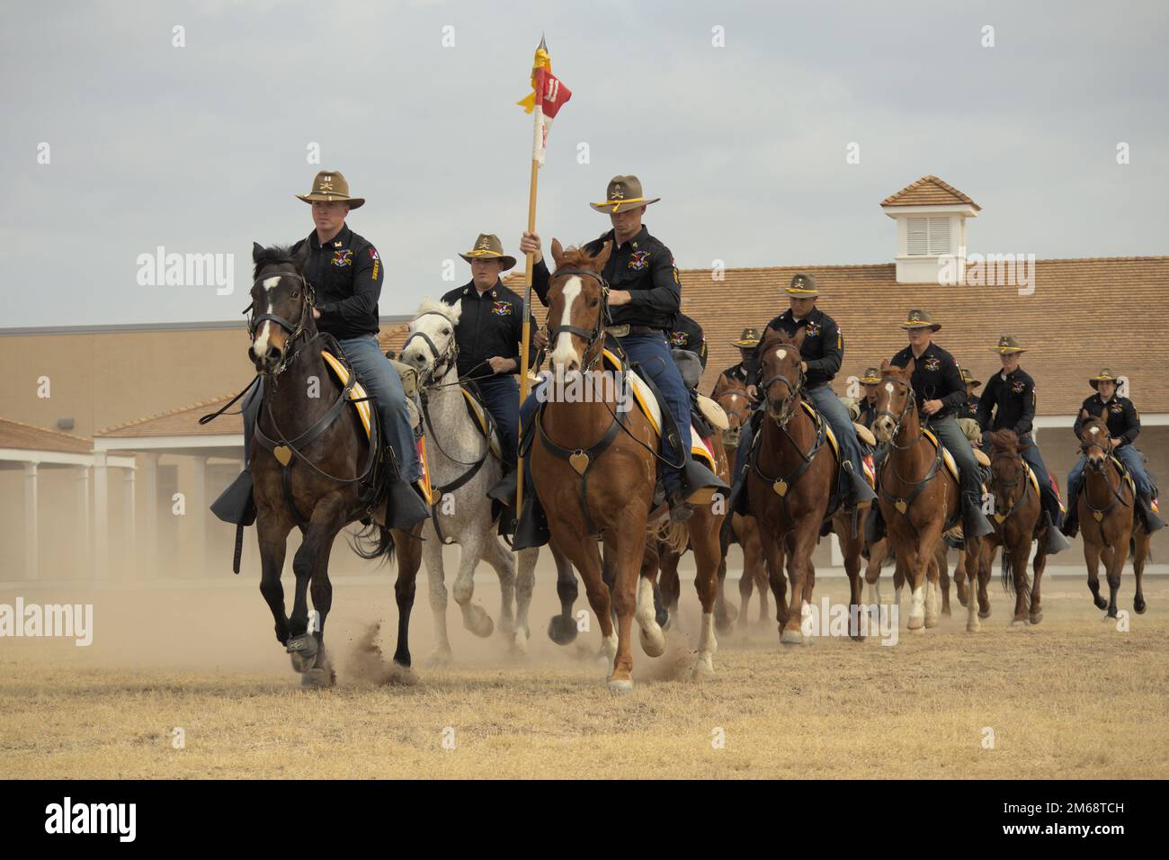 Troop Riding Elements of Horse Detachment, Regimental Headquarters and Headquarters ...