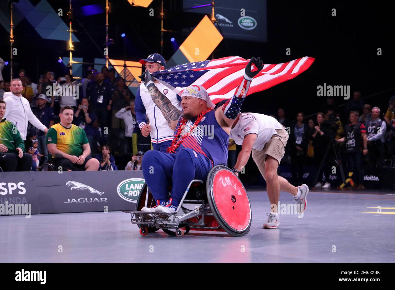 Retired U.S. Navy Utilitiesman Second Class Joshua Laban celebrates ...