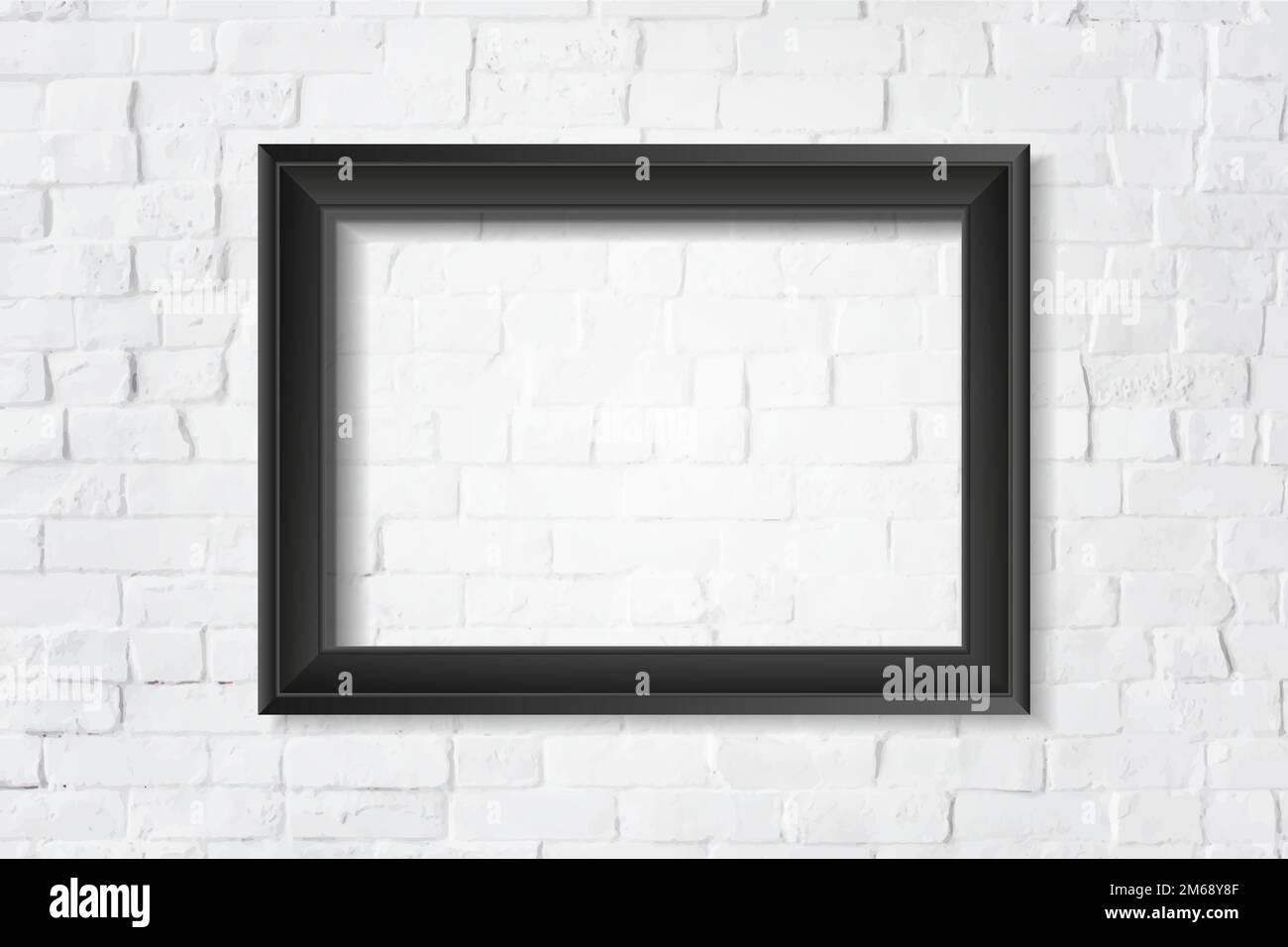 Black frame mockup on a wall vector Stock Vector Image & Art - Alamy