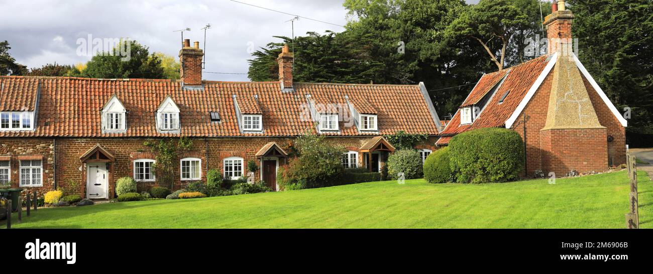 The Almshouses on the village green, Heacham village; North Norfolk