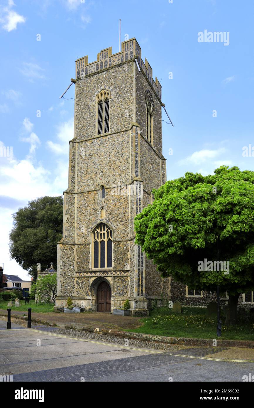 St Marys church, Halesworth market town, Suffolk, England, UK Stock Photo