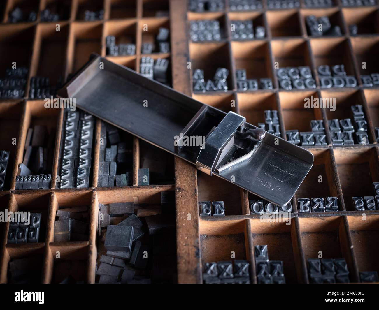 Letterpress printing tools and equipment Stock Photo Alamy