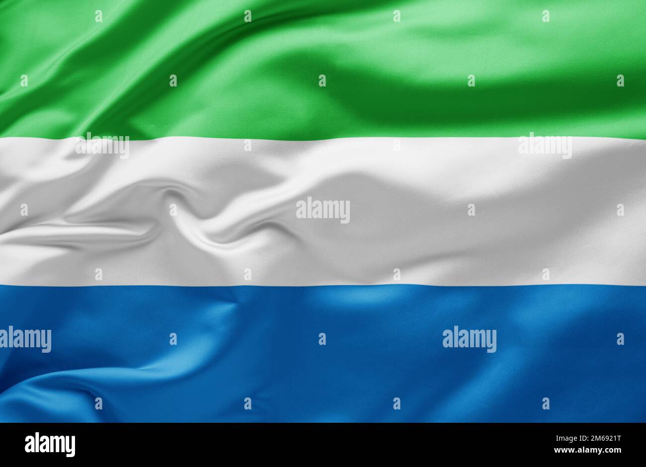 Waving national flag of Sierra Leone Stock Photo - Alamy