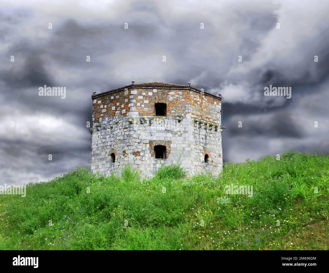 Brick tower cloudy sky hi-res stock photography and images - Alamy