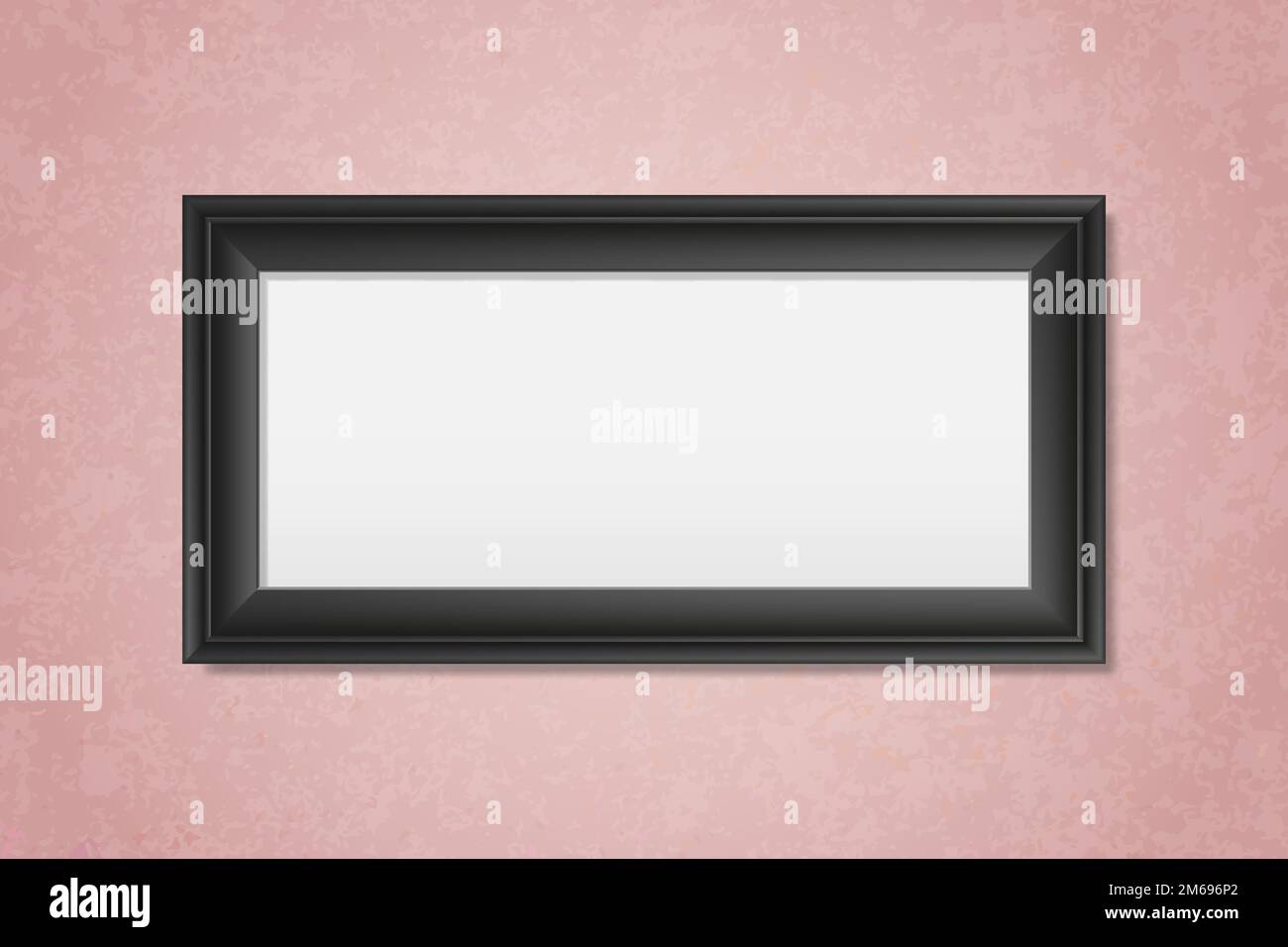 Black frame mockup on a wall vector Stock Vector Image & Art - Alamy