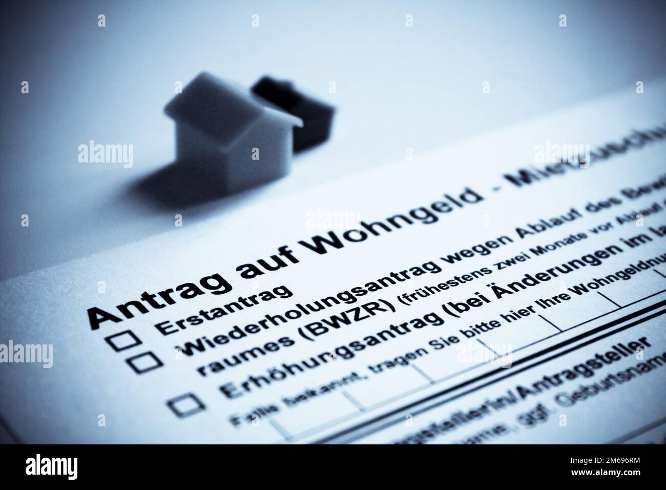 Housing benefit application and house Stock Photo Alamy