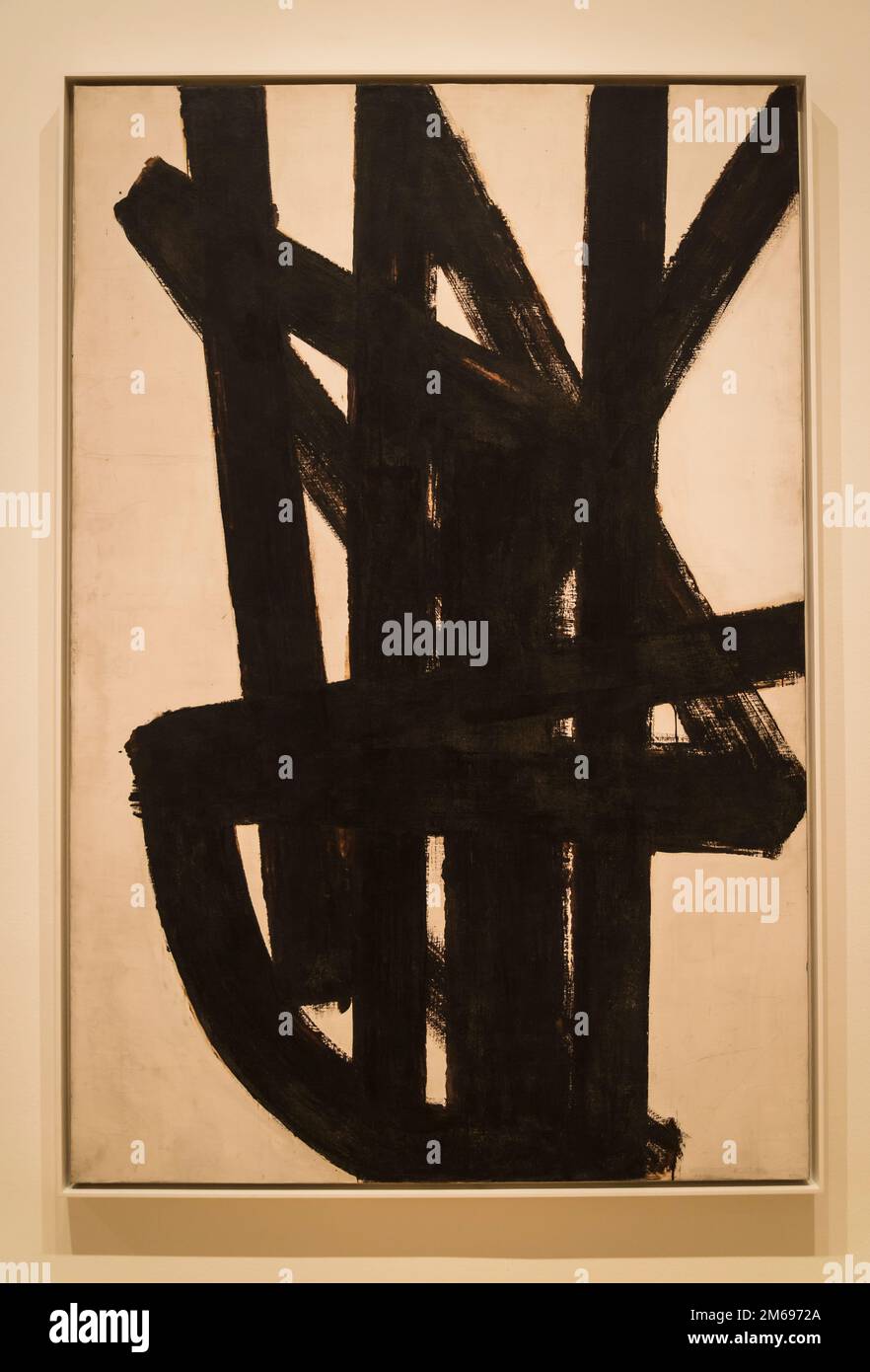 Pierre Soulages: Painting, 1949, MOMA, The Museum of Modern Art, New York City, USA Stock Photo