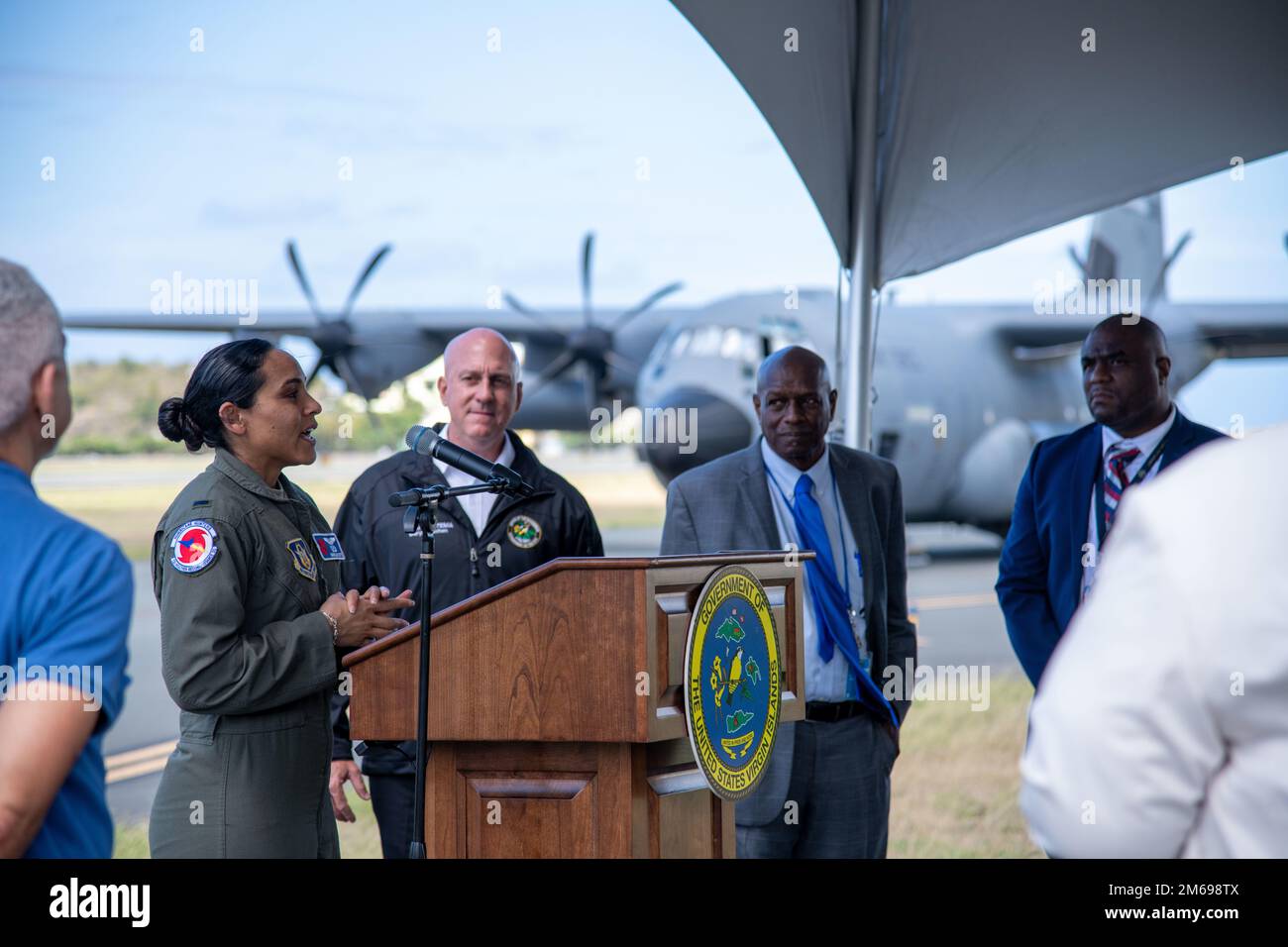 1st Lt. Amaryllis Cotto, aerial reconnaissance weather officer for the