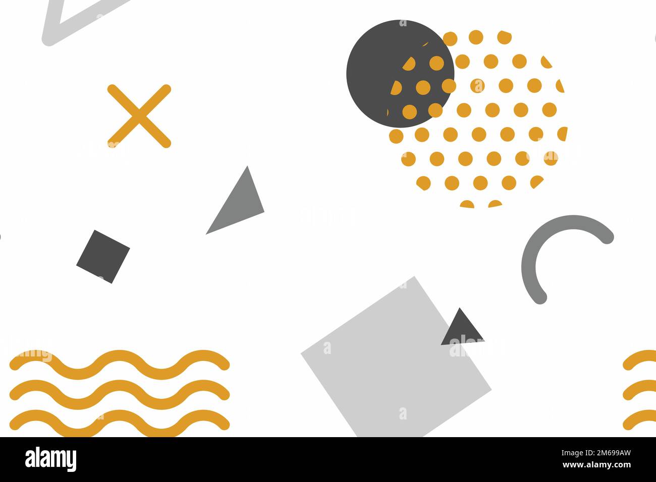Black and orange Memphis background vector Stock Vector