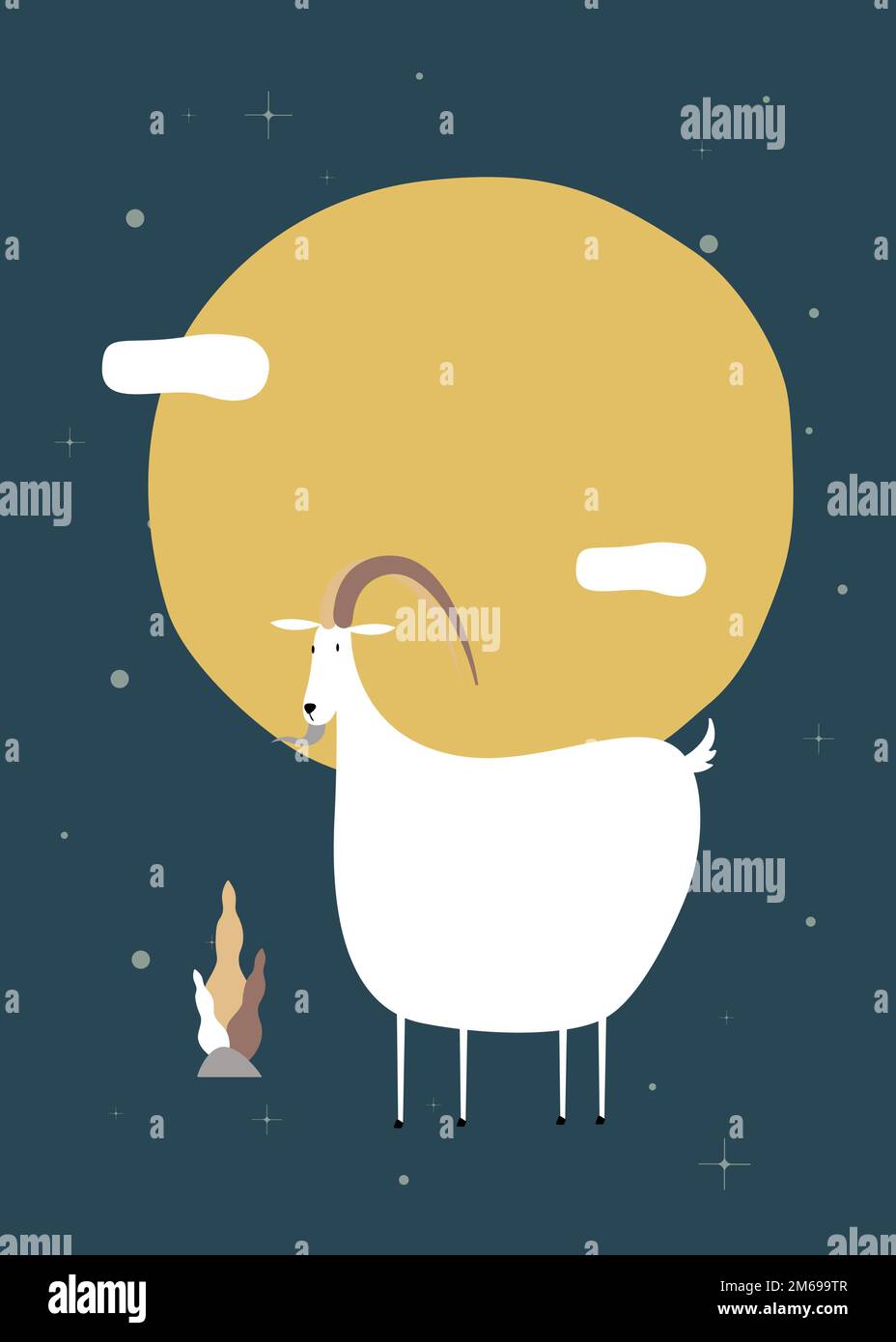 Year of the goat vector Stock Vector