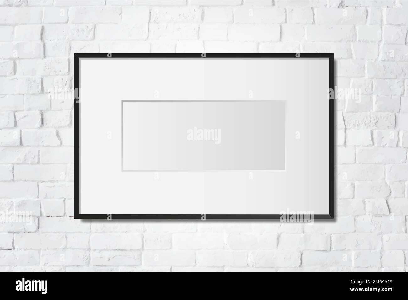 Black frame mockup on a wall vector Stock Vector Image & Art - Alamy