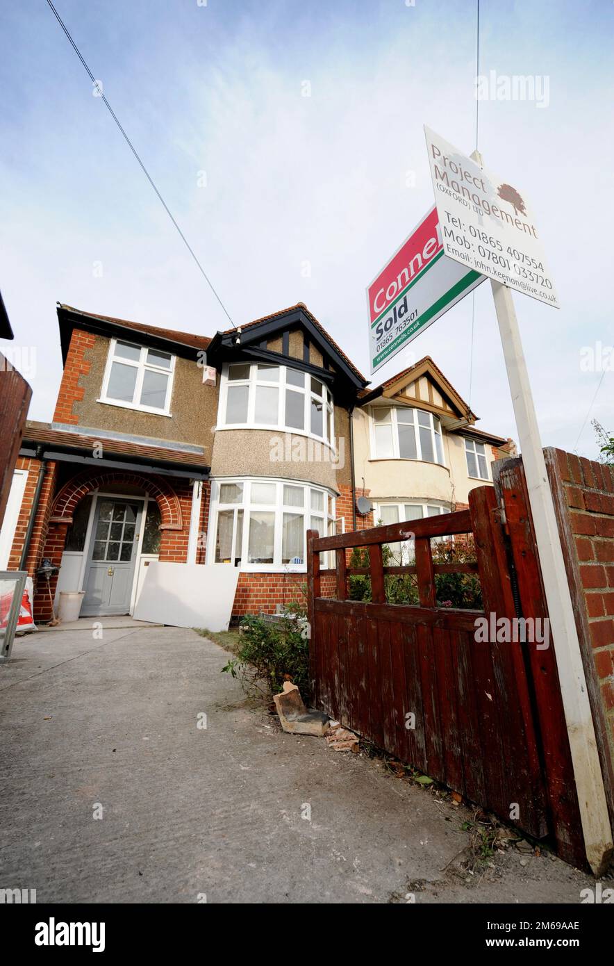 A house being sold with clauses in the contracts of sale to have the