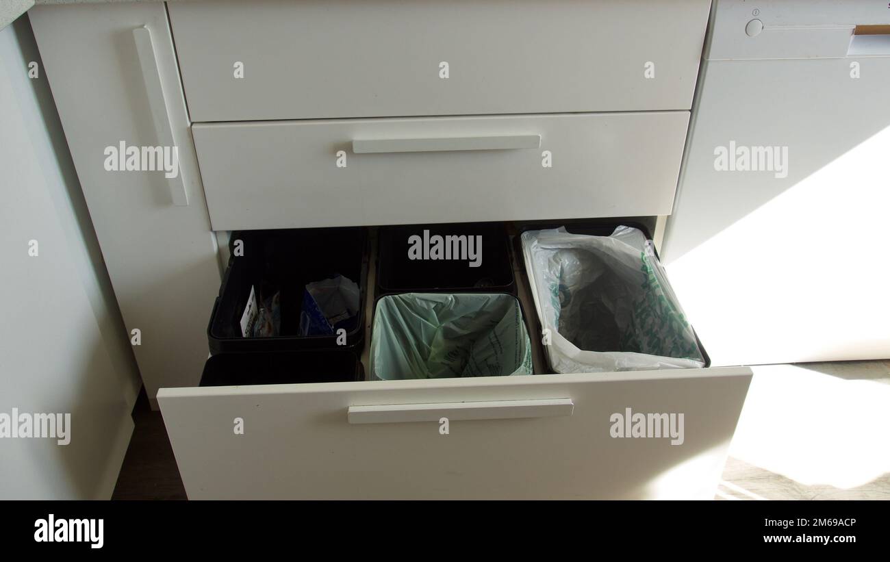 https://c8.alamy.com/comp/2M69ACP/three-garbage-containers-for-separate-types-of-trash-in-a-kitchen-room-2M69ACP.jpg