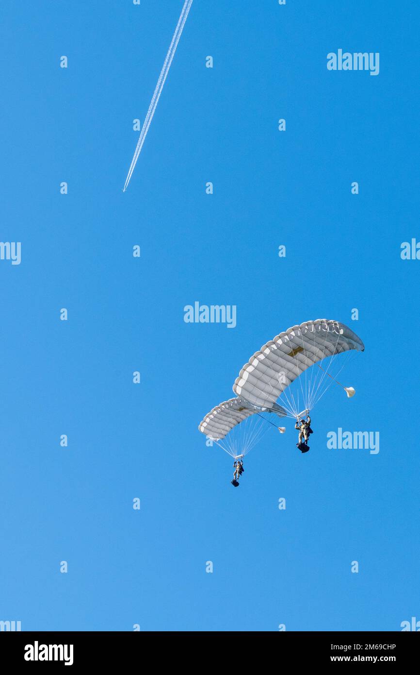 Belgian Paratroopers perform sustainment training freefall jumps as ...