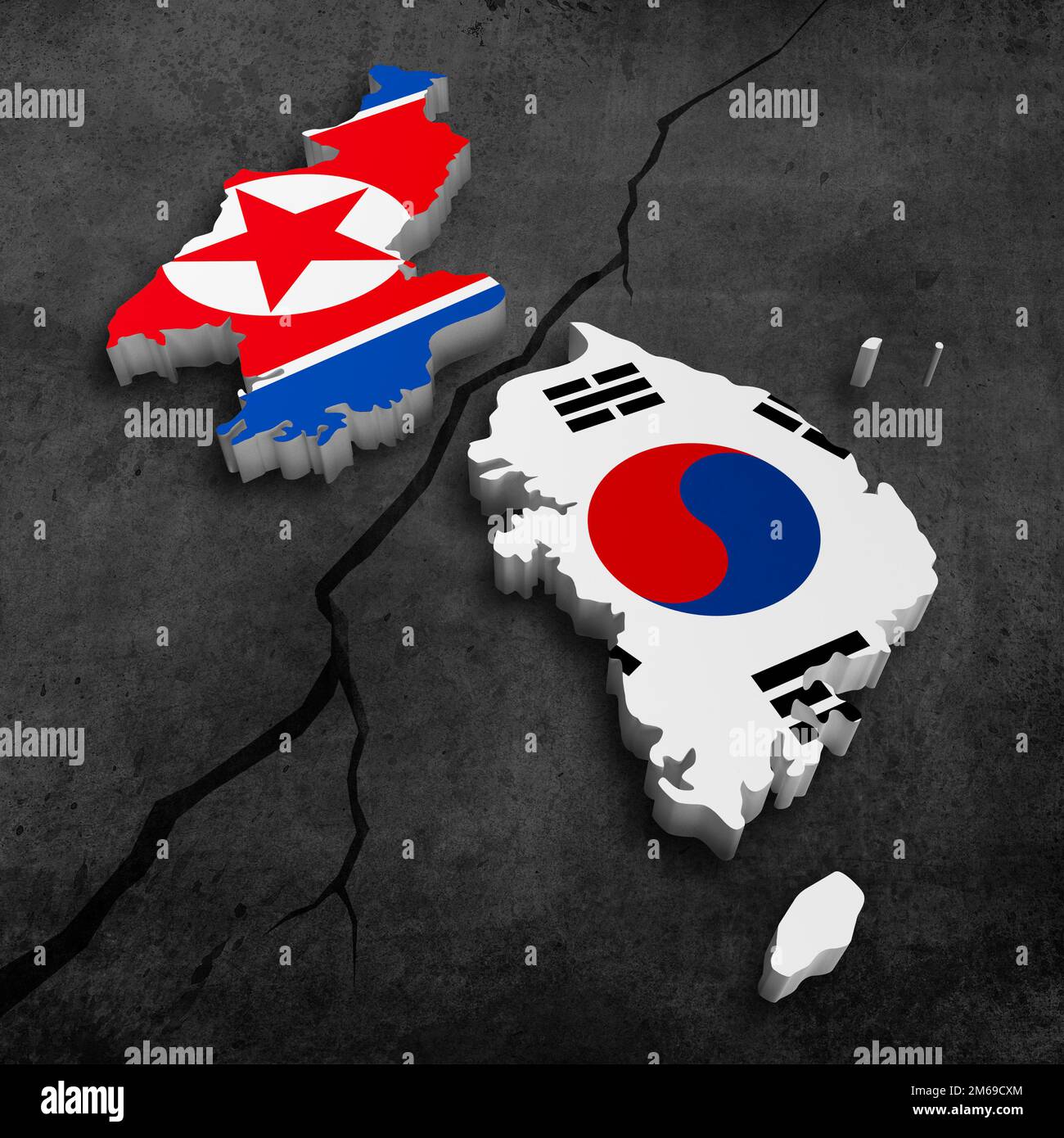 Map the korean war hi-res stock photography and images - Alamy