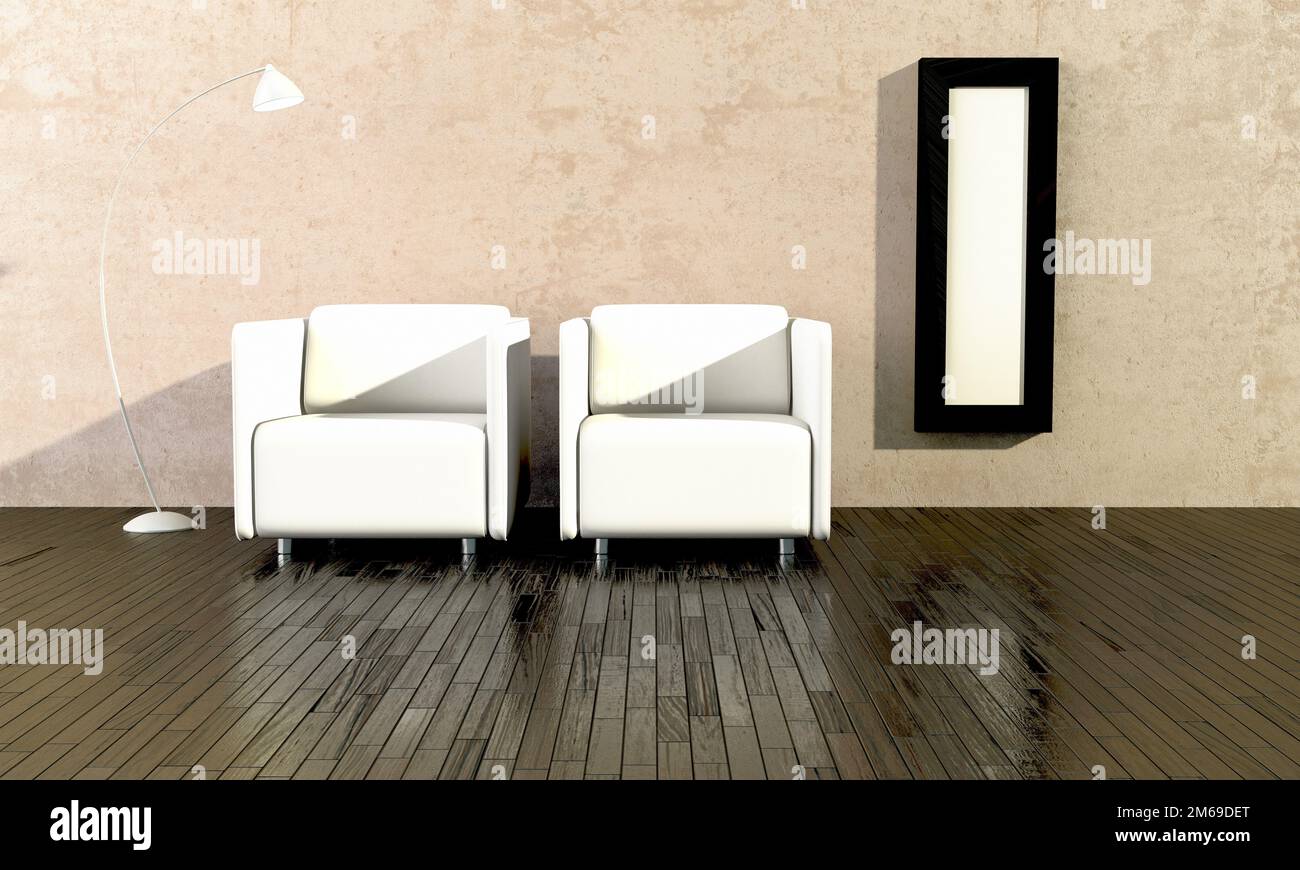 White seats for waiting room Stock Photo - Alamy