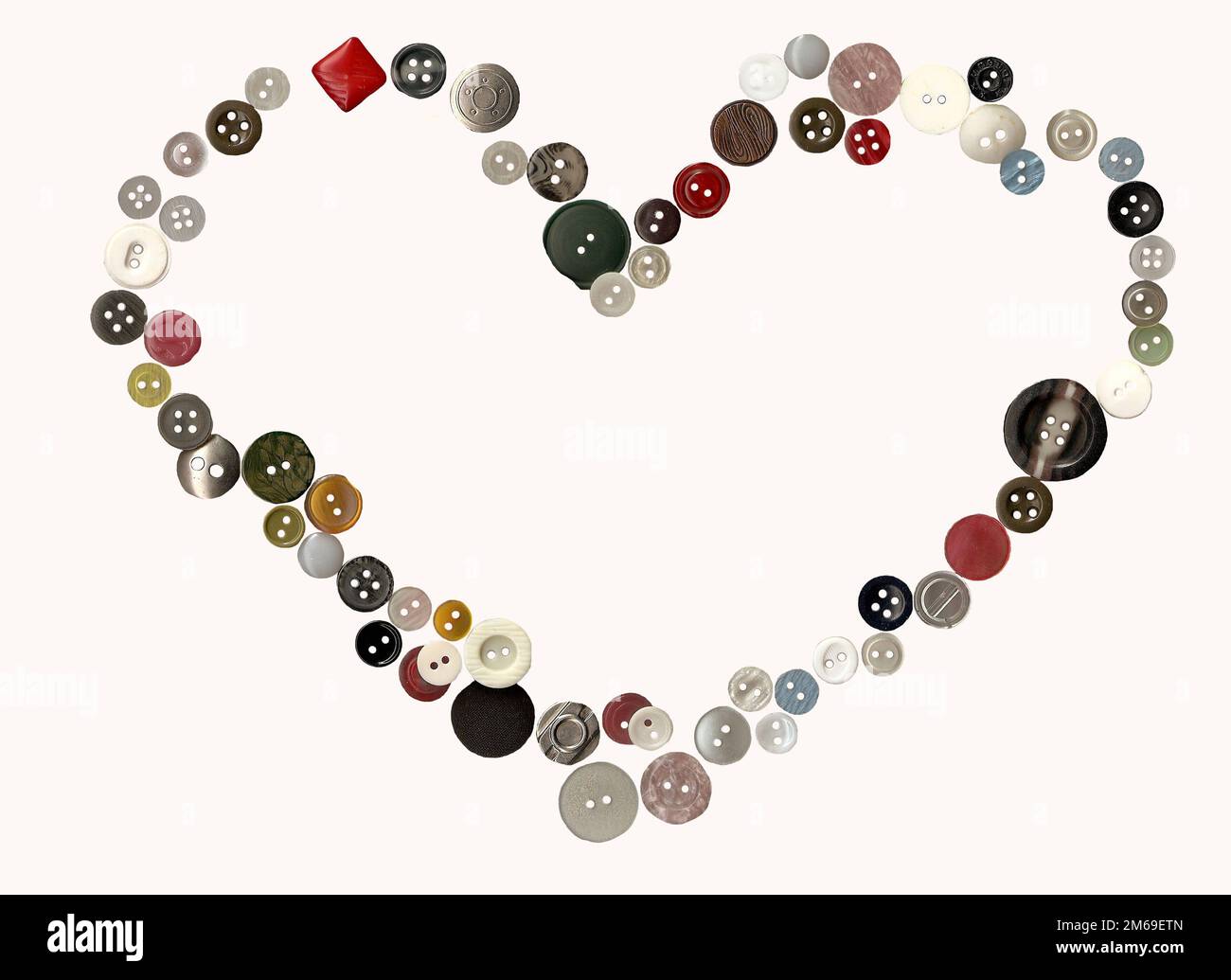 Heart made of buttons hi-res stock photography and images - Alamy