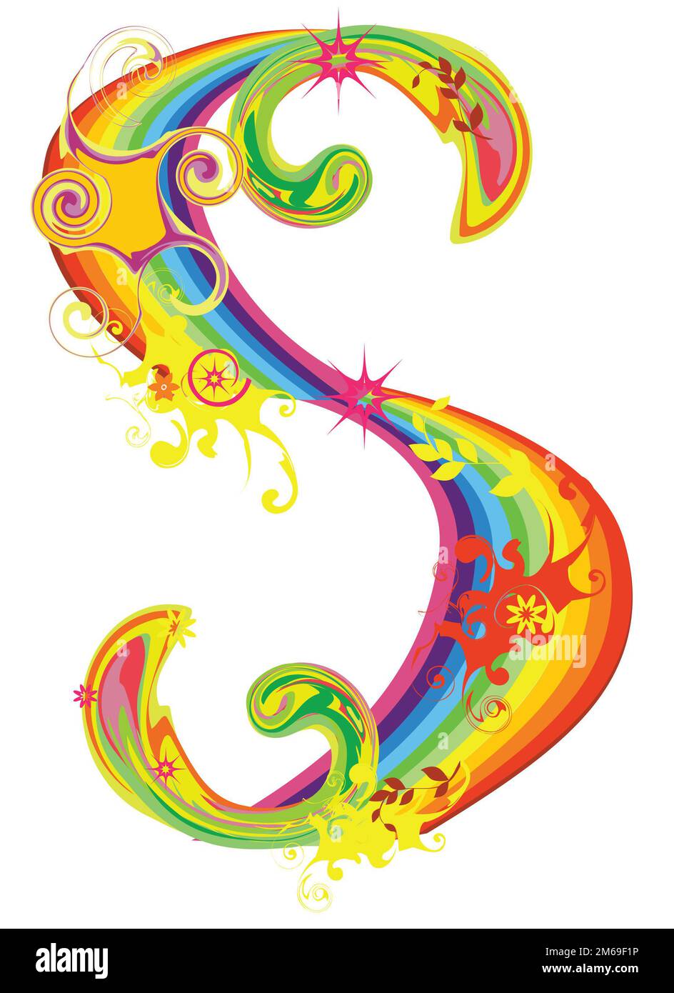 Rainbow letter S Stock Photo - Alamy