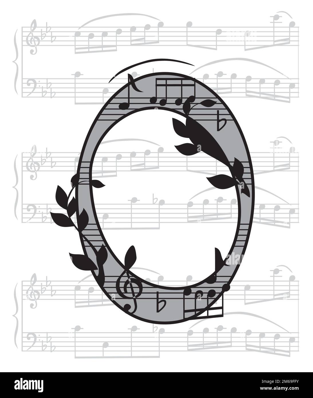 Letter with music Stock Photo - Alamy