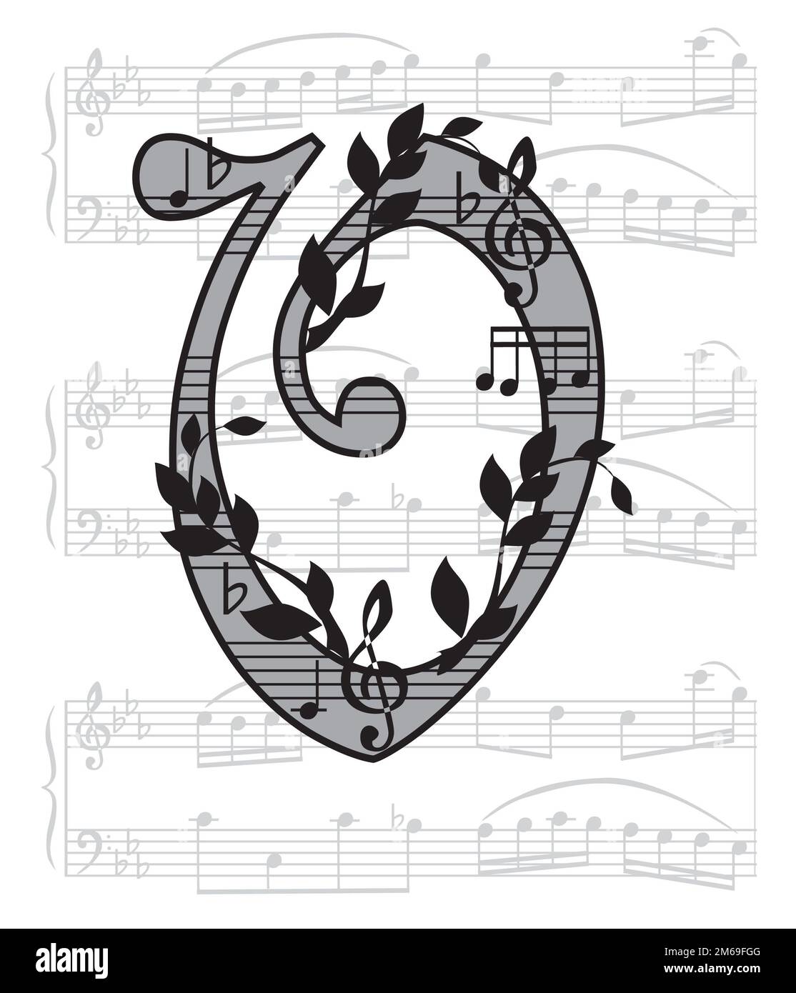 Letter with music Stock Photo - Alamy