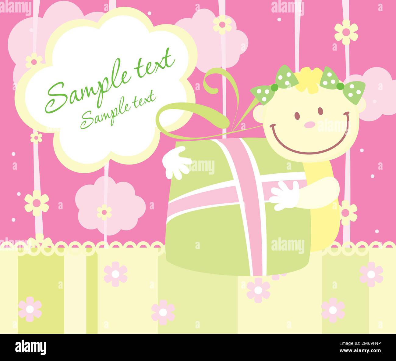 Baby arrival announcement card Stock Photo Alamy