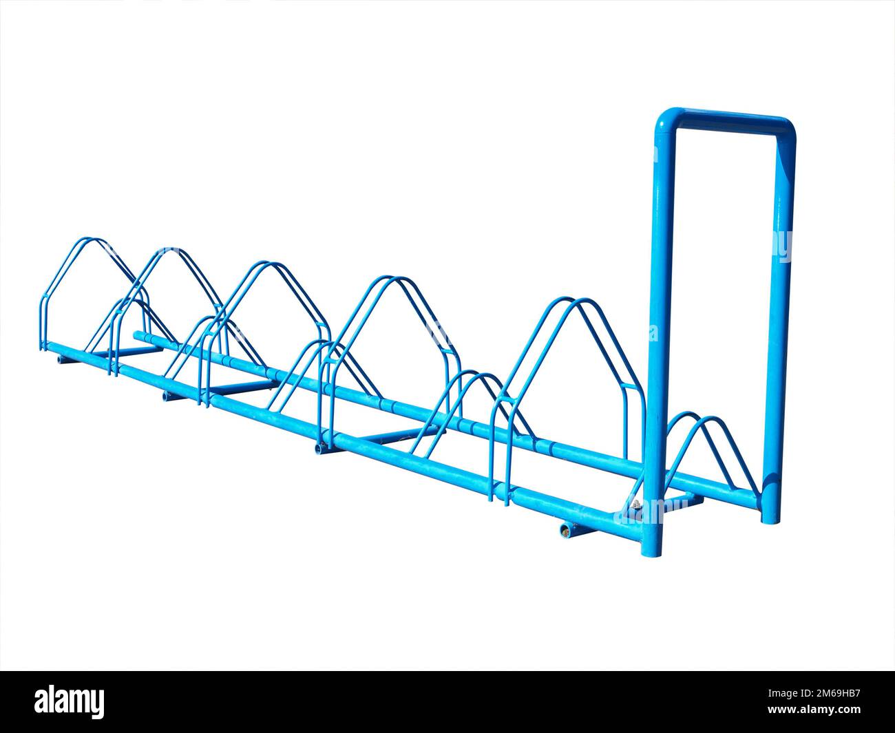Blue Bike Stand Stock Photo Alamy