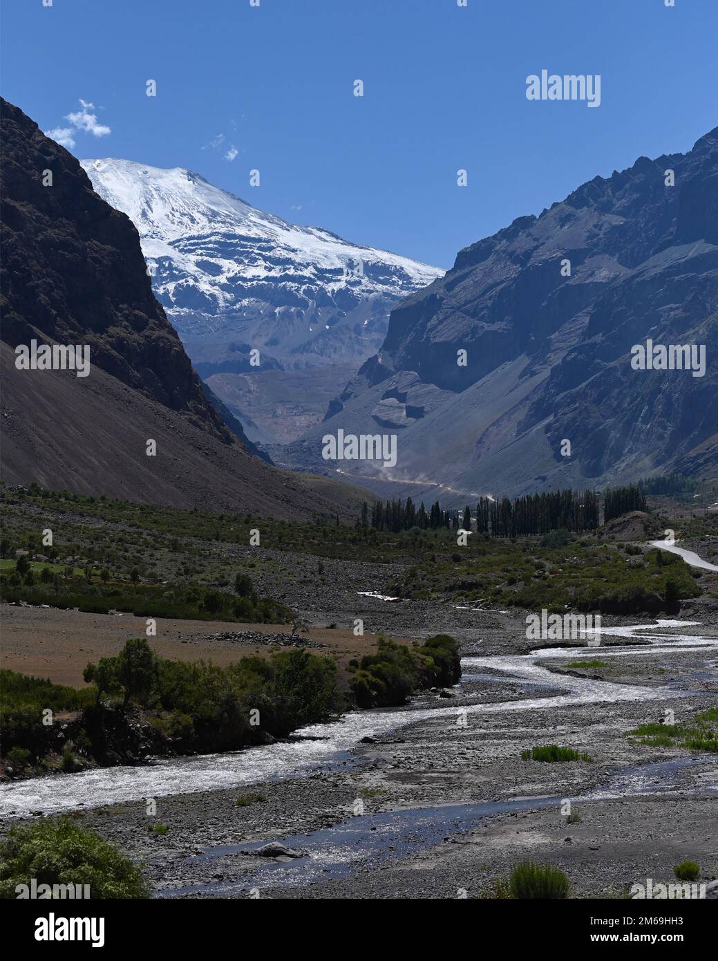 Embase el Yeso, Cajon del Maipo, Chile Stock Photo Alamy