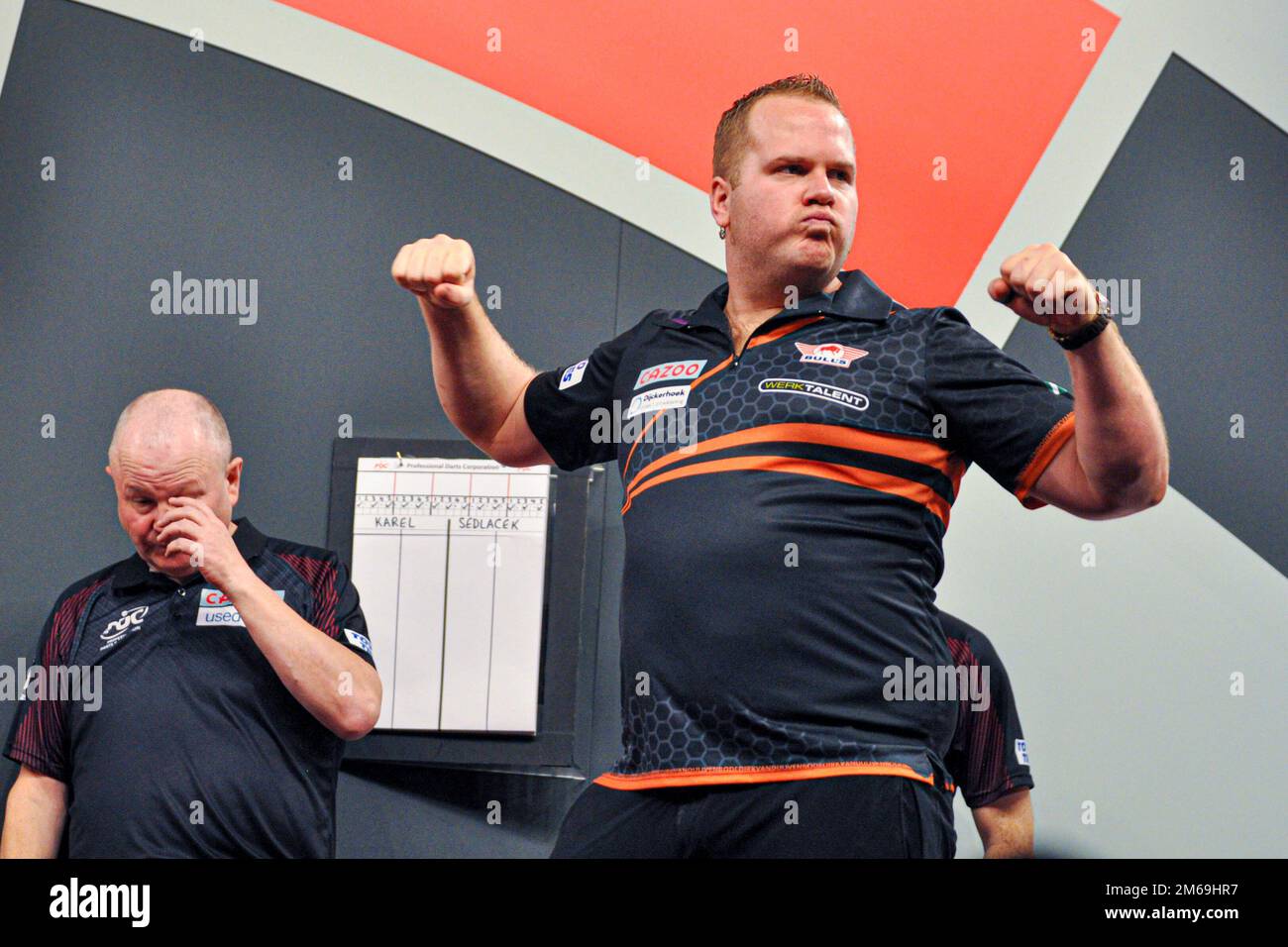 LONDON, UNITED KINGDOM DECEMBER 22 Dirk van Duijvenbode of the Netherlands reacts during Day